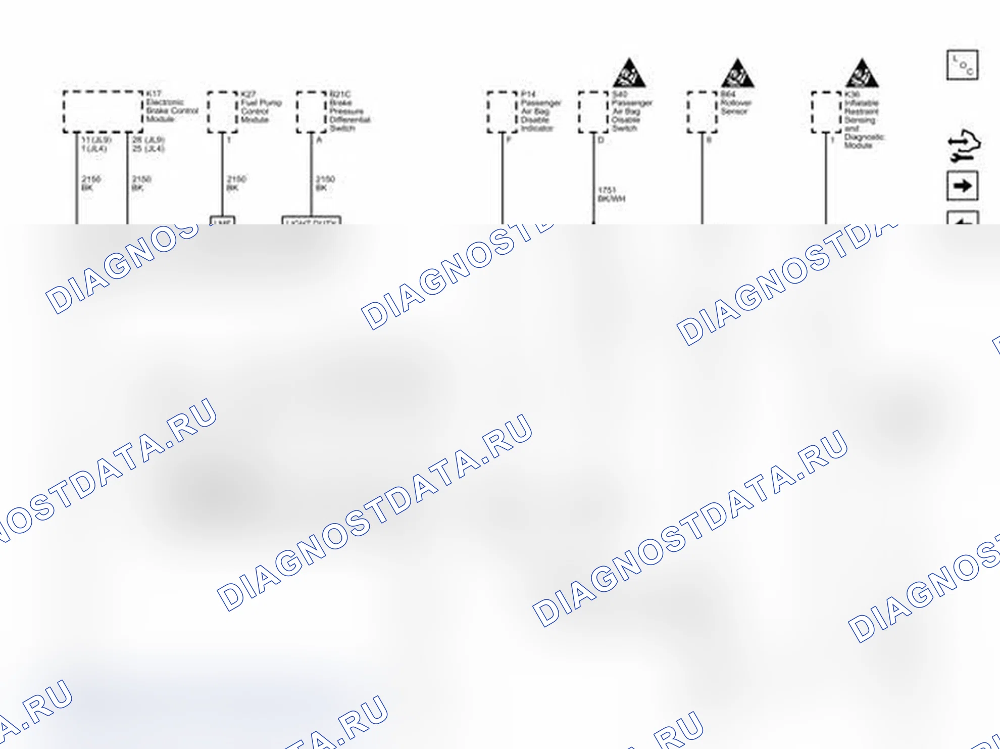 Рис. 184: Схемы подключения G300, G301, G304 и G305. Chevrolet Express G1500 