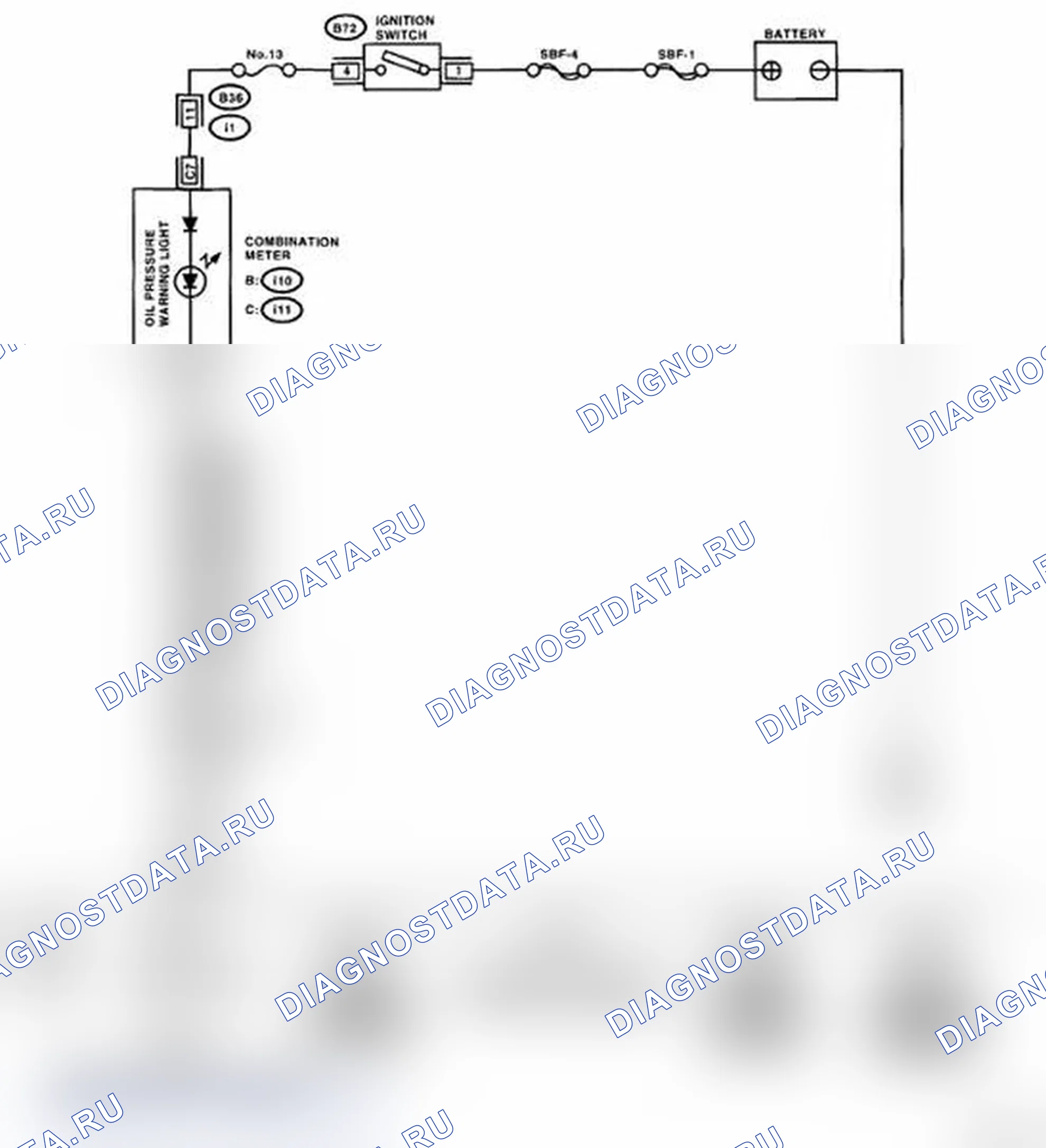 Рис. 3. Схема подключения системы масляного давления. Subaru Impreza WRX GD/GG рестайлинг 2
