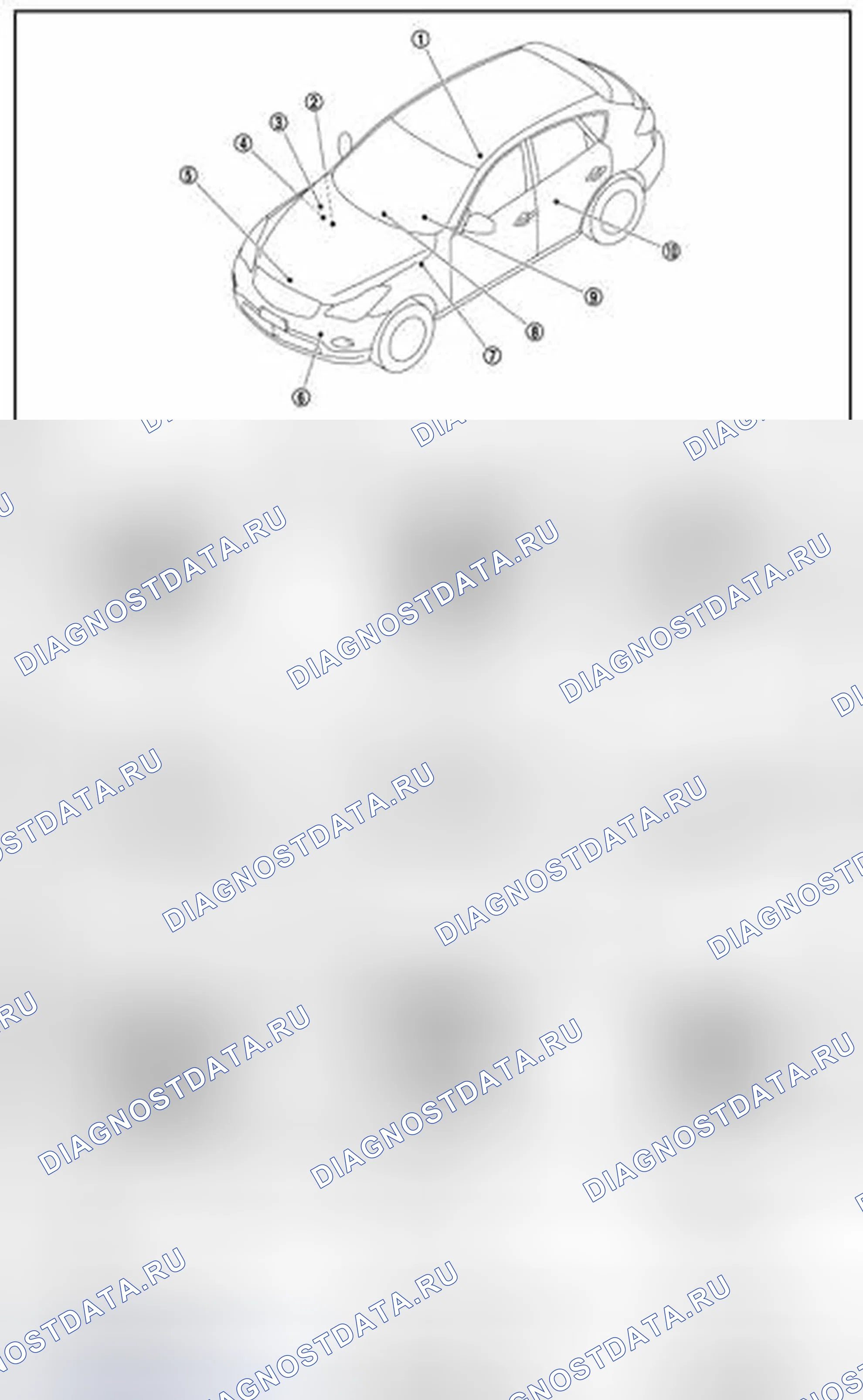 Рис. 2: СПИДОМЕТР: Расположение компонентов. Infiniti QX50 I
