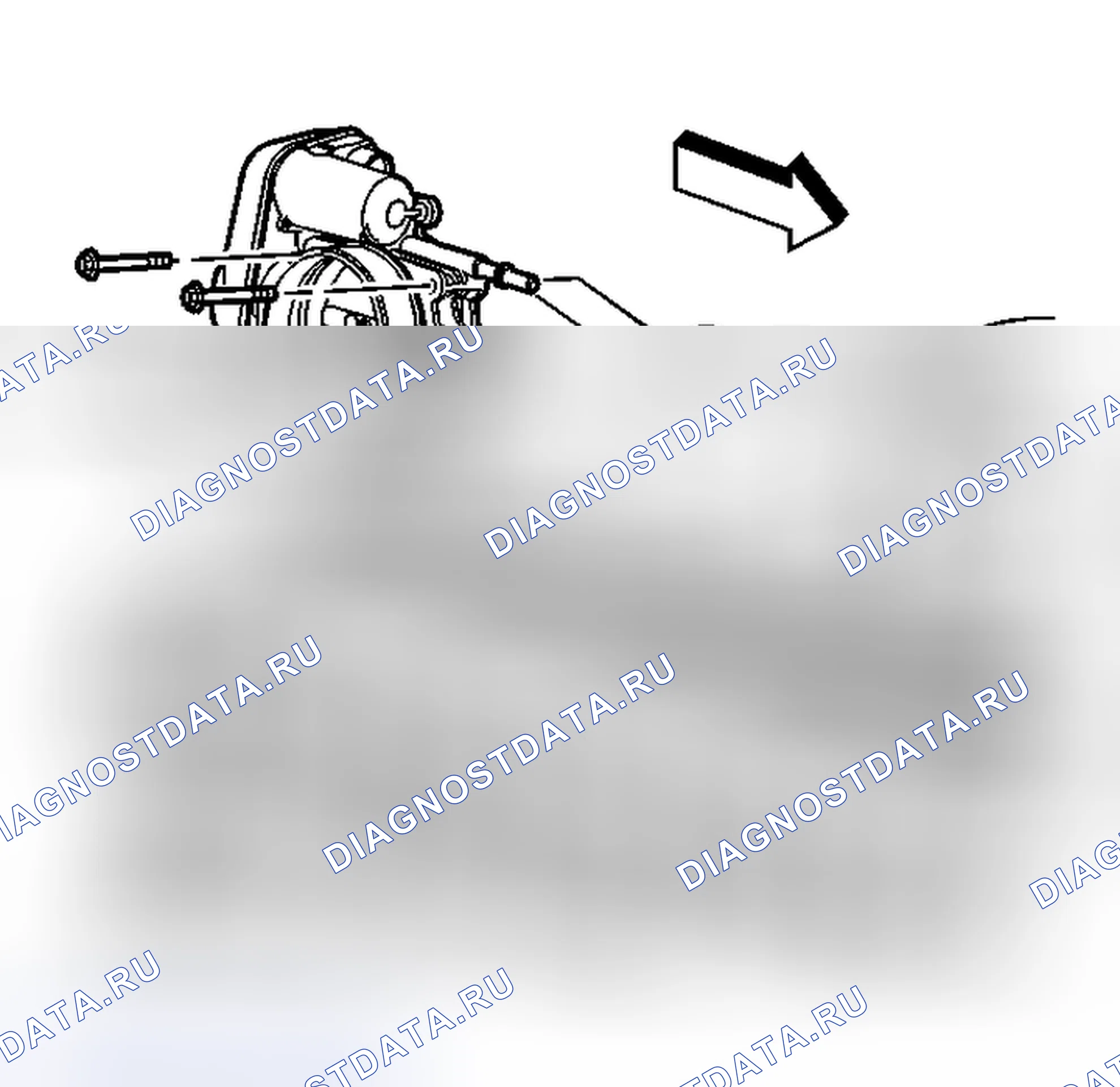 Рис. 212: Демонтаж впускного коллектора. Saab 9-7X I