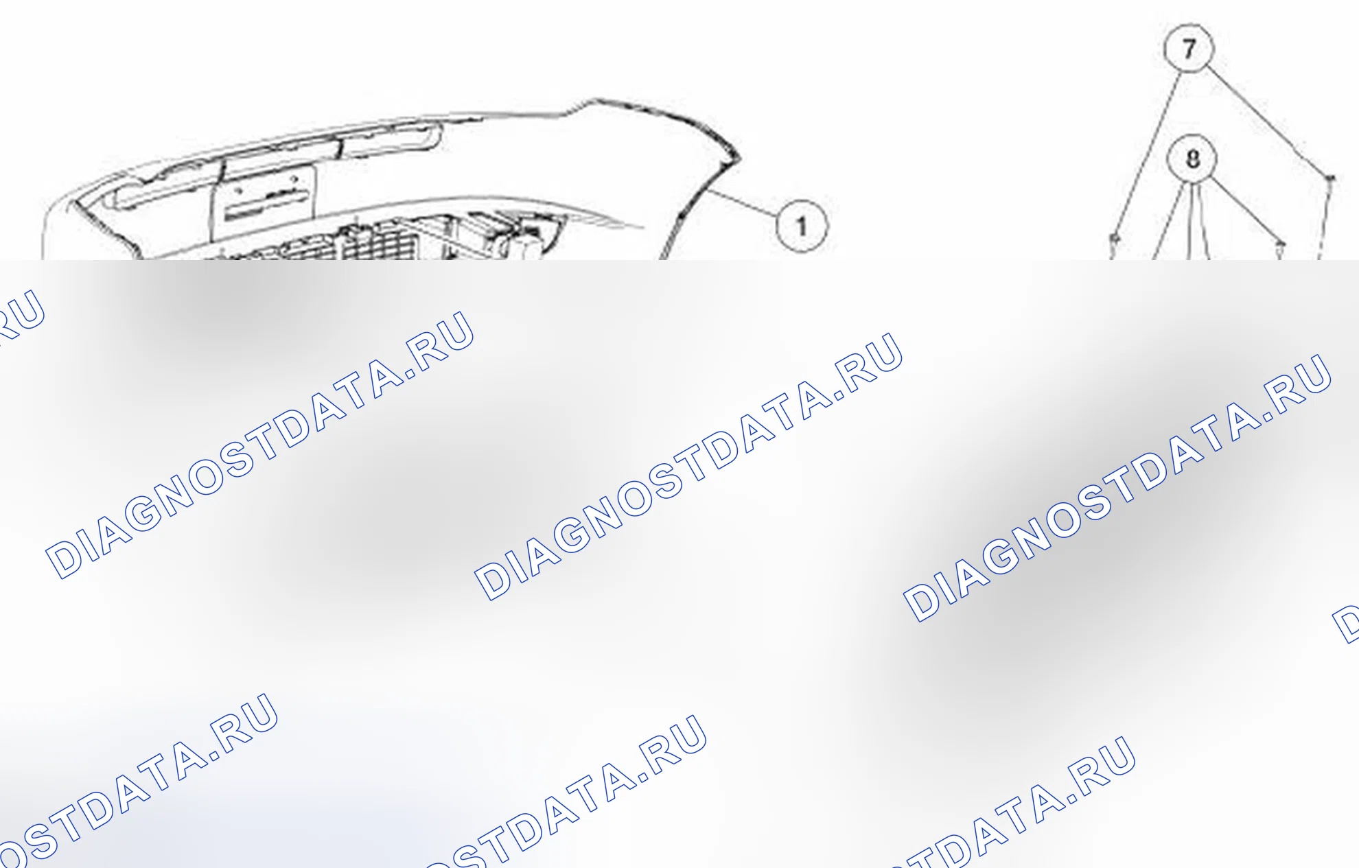 Рис. 58: Решетка радиатора. Ford Flex I