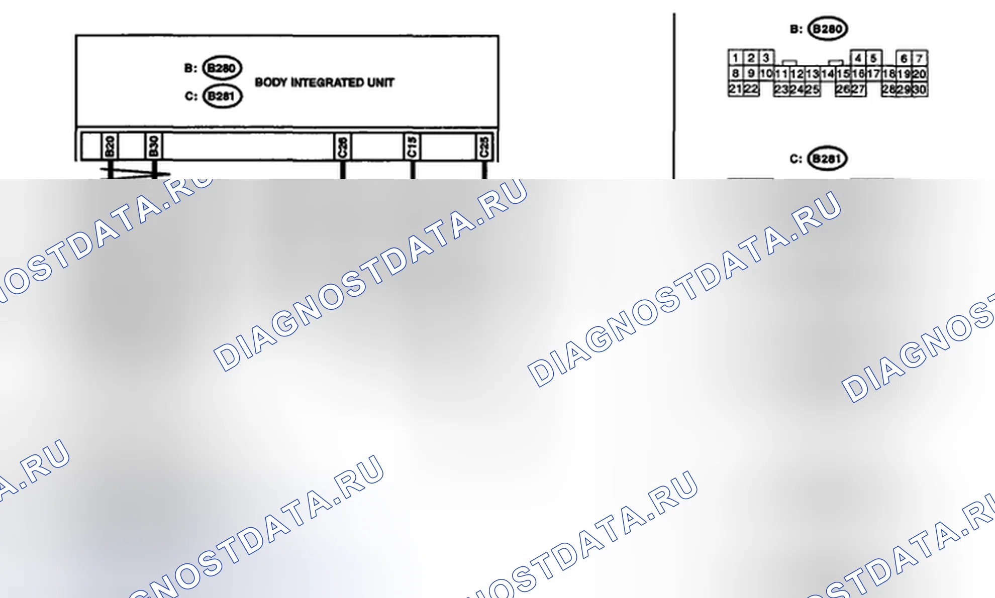 Рис. 134: электросхема. Subaru Outback BP рестайлинг