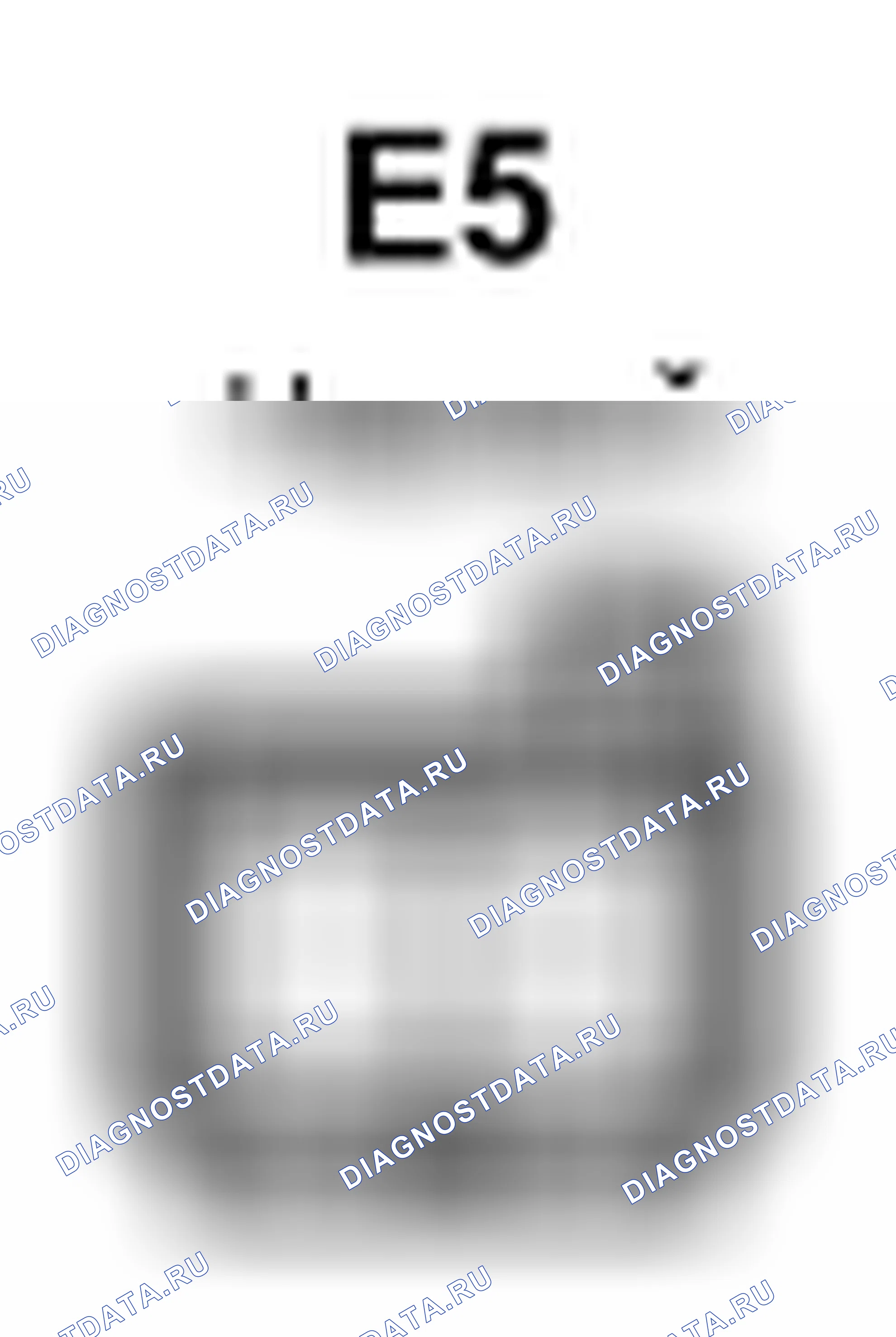 Рис. 431: Вид с торца разъема диода (дверной Плафон салона передний Lh) (E5). Toyota Camry XV40