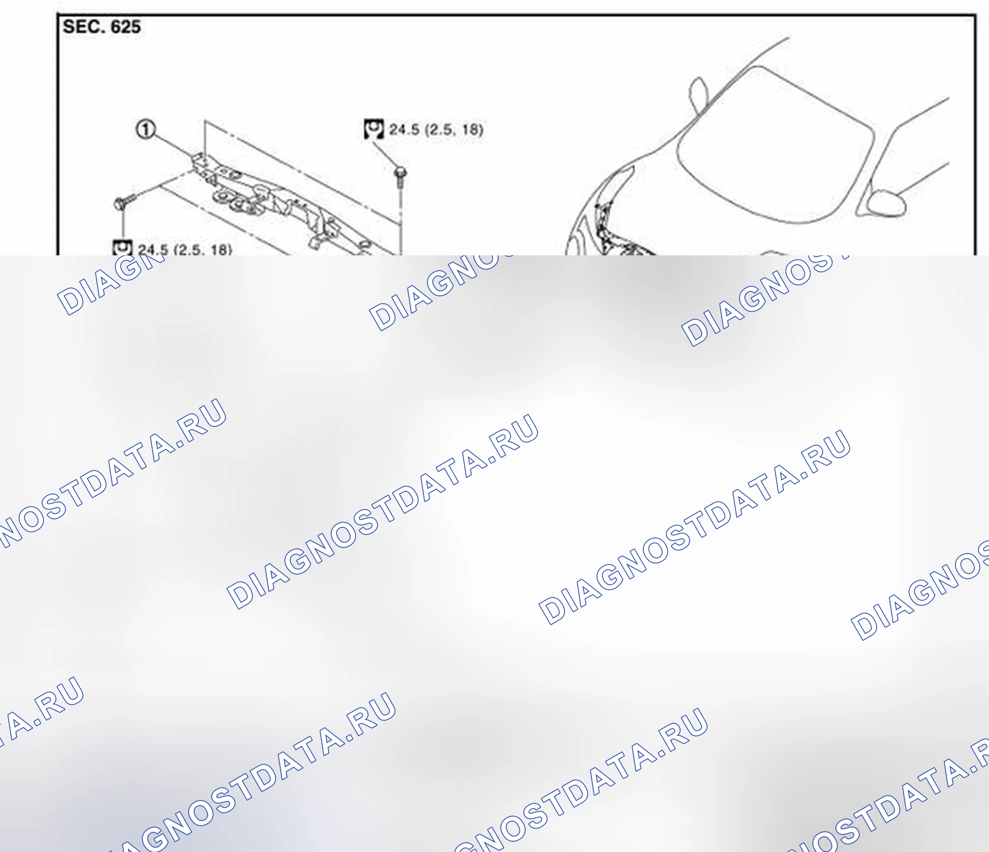 Рис. 22: Разнесенный вид. BMW 4 серия F32/F33 рестайлинг