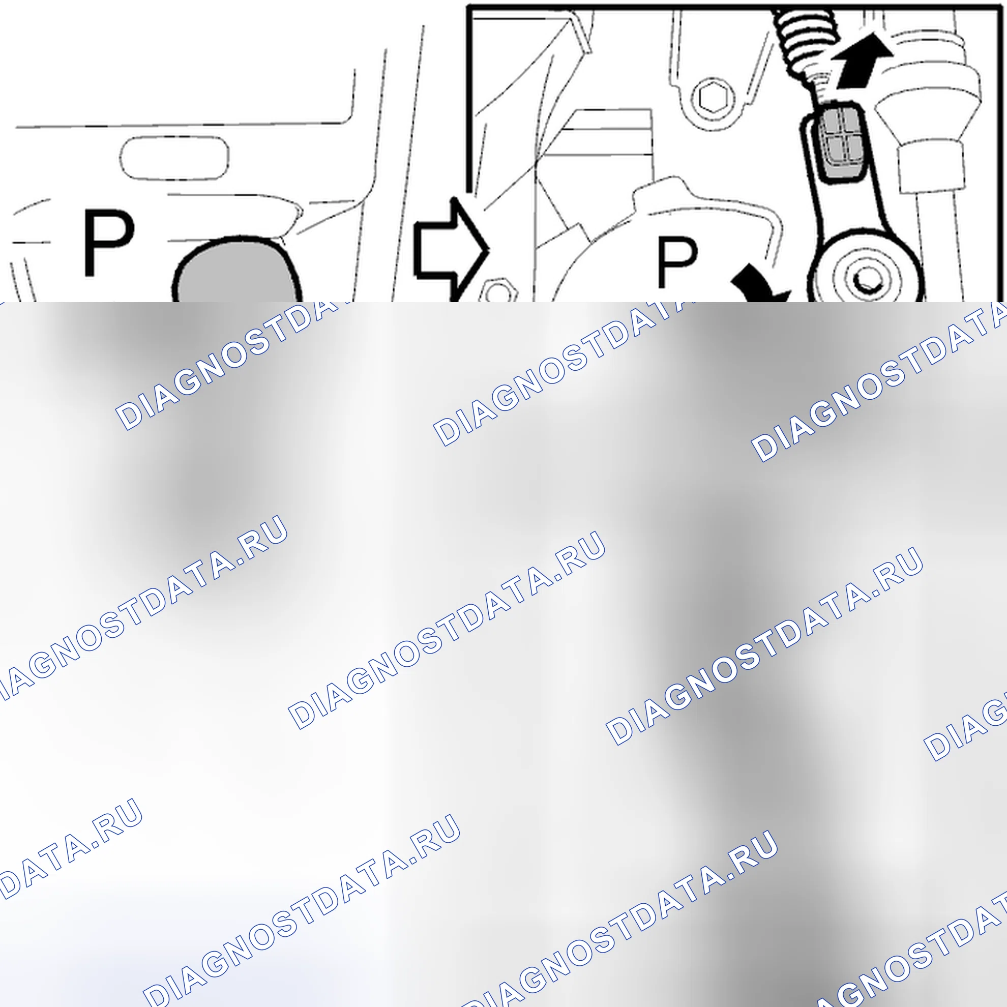 Рис. 920: Установка кабеля передачи на коробку передач. Volvo C70 I