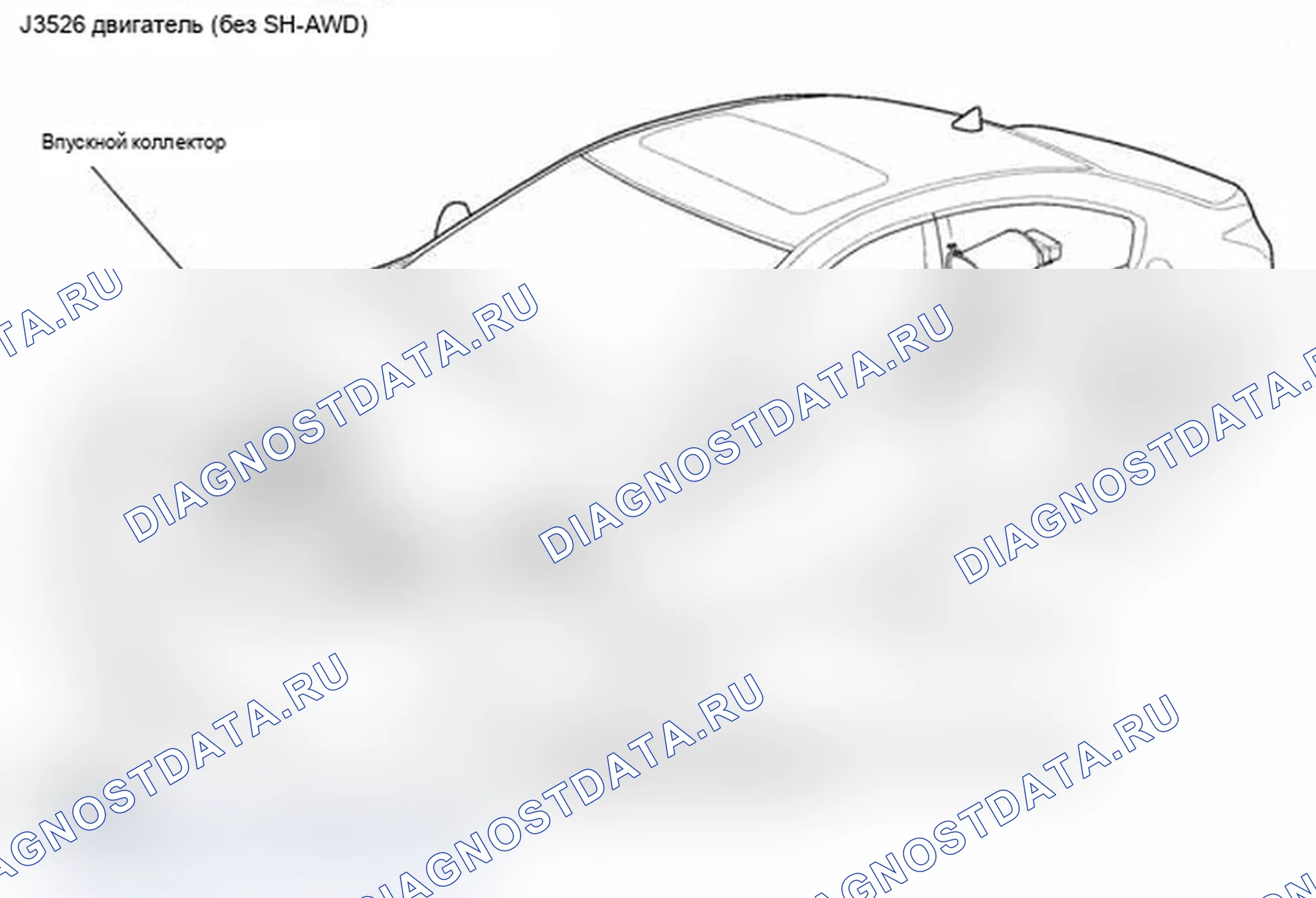 Рис. 1: УКАЗАТЕЛЬ РАСПОЛОЖЕНИЯ КОМПОНЕНТОВ. Acura TL IV