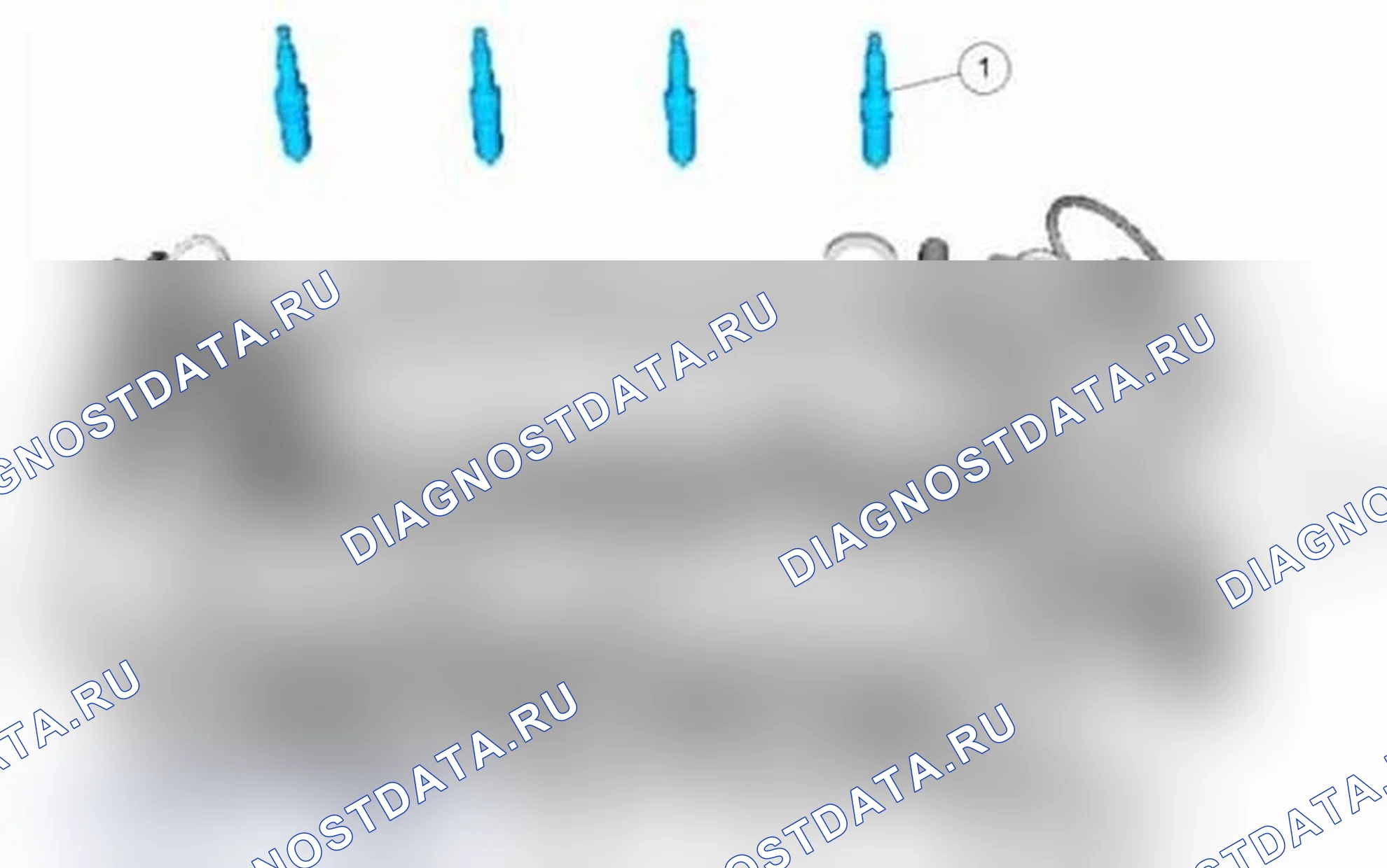 Рис. 2: Свечи зажигания 2,0 л, прямой впрыск бензина (GDI). Ford Focus III