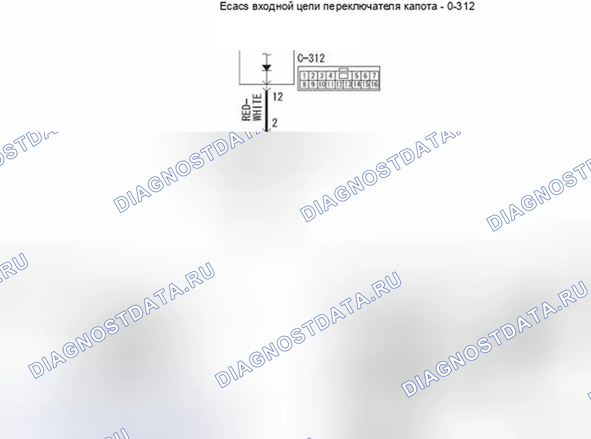 Рис. 489: Процедура проверки 12: ETACS-ECU не получает никакого сигнала от переключателя капота. Mitsubishi Lancer Ralliart X рестайлинг