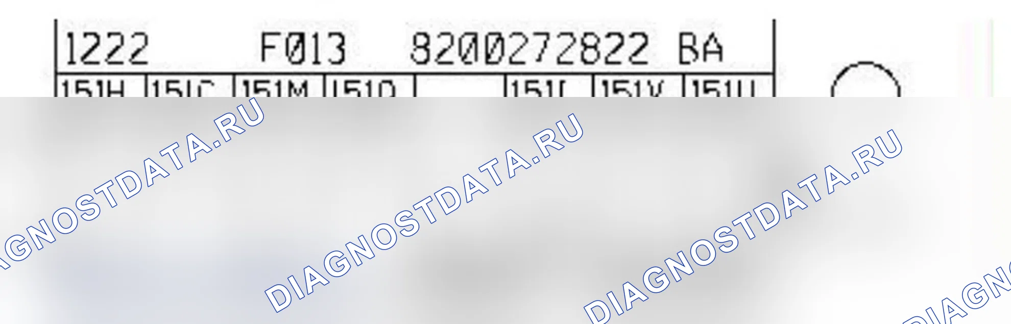 Распиновка разъёма 1222 — ЭБУ сист. парковки. Renault Master II