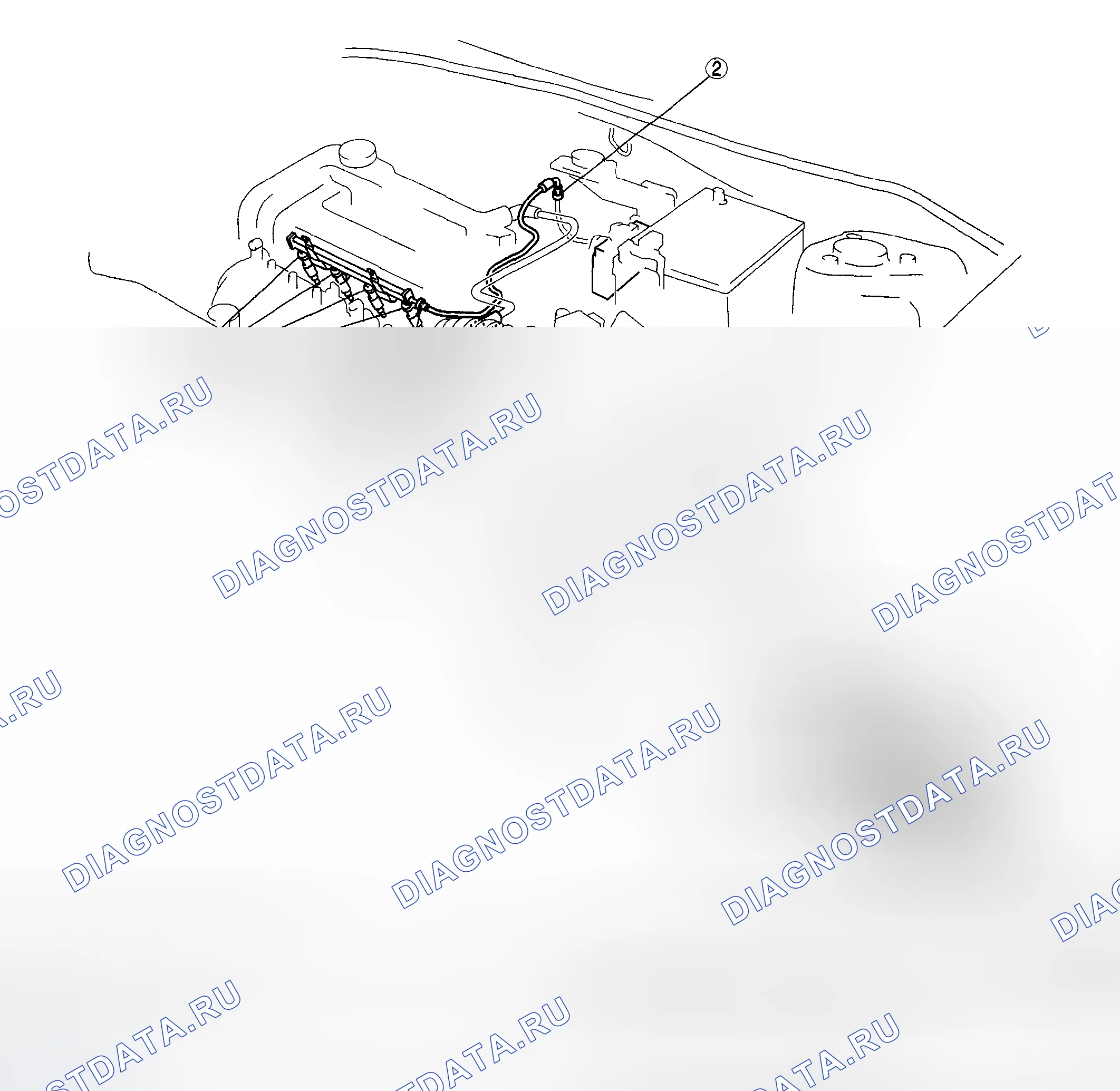 Рис. 1: Сторона моторного отсека. Mazda 5 I