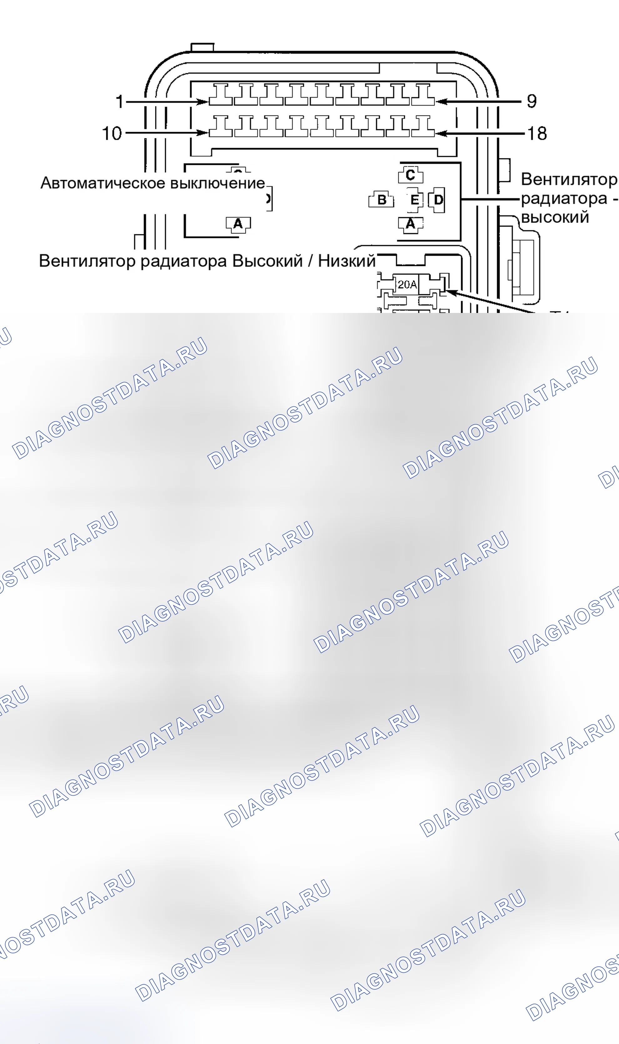 Рис. 3: ИСПЫТАНИЕ A: расшифровка кода ошибки P0645 - ЦЕПЬ РЕЛЕ СЦЕПЛЕНИЯ A / C. Chrysler 300M I
