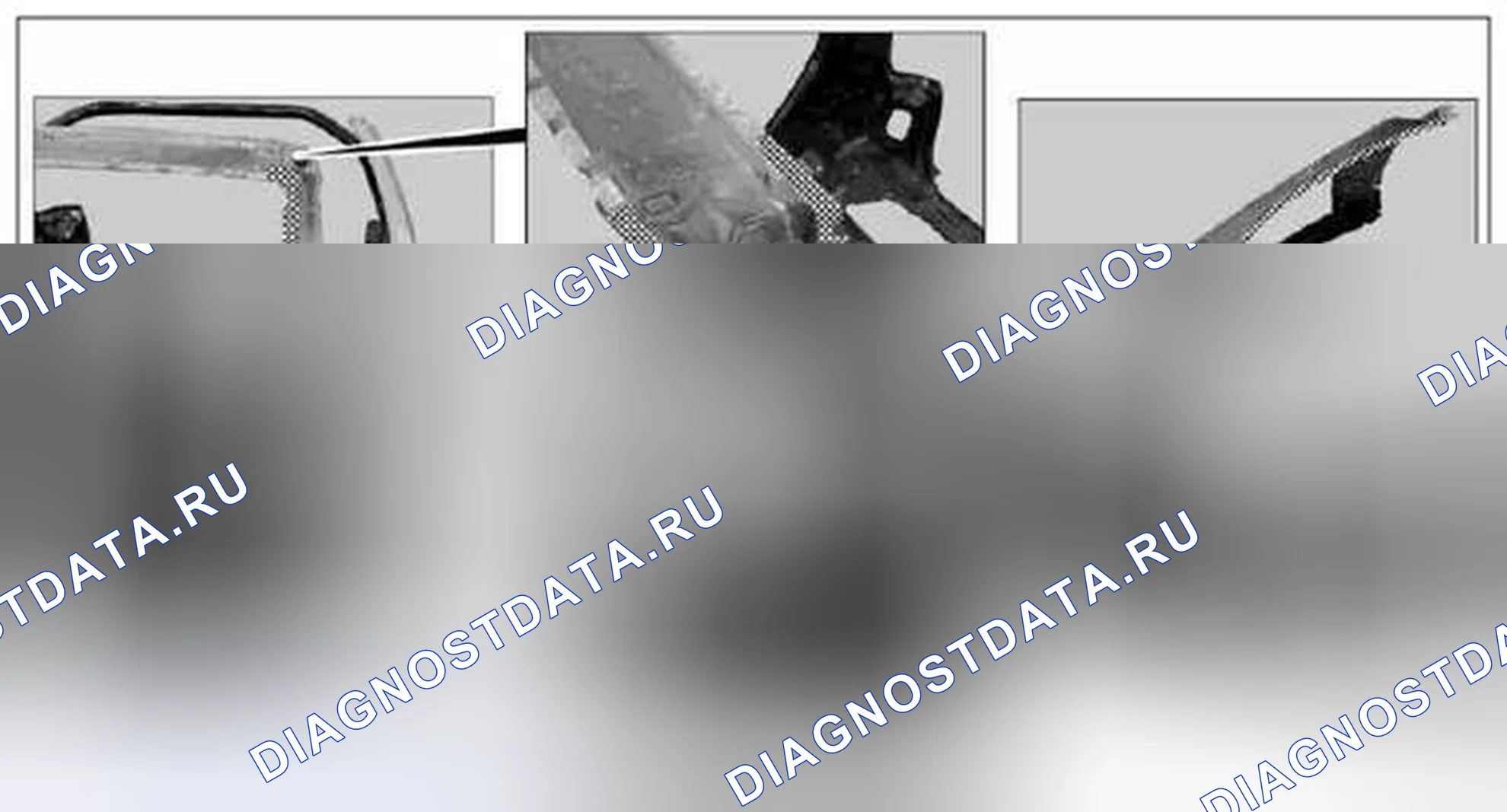 Рис. 604: Подготовить точки соединения для верхней арматуры стойки А на кузове - AR63,20-P-1113-02MCO. Kia Soul I