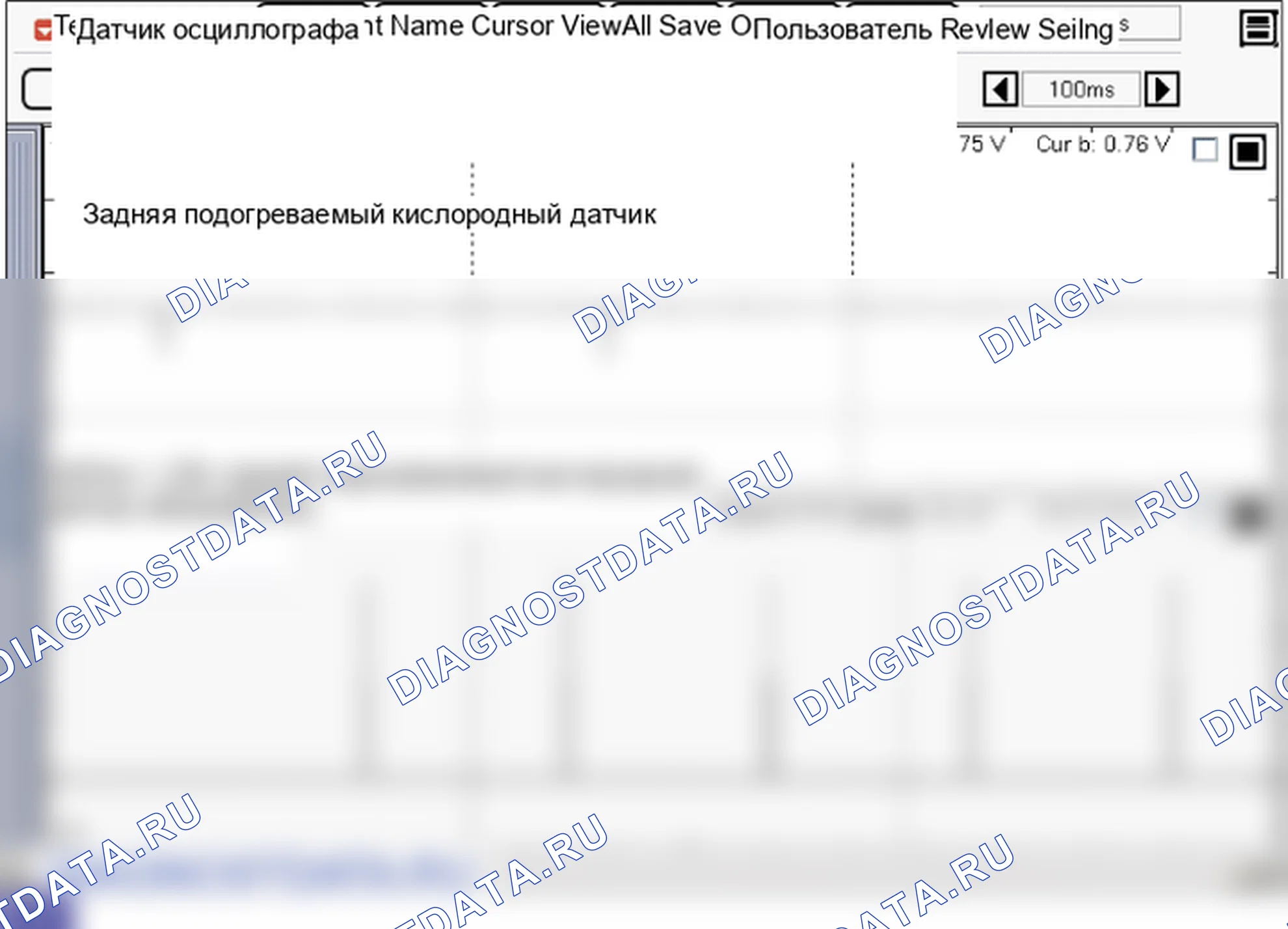 Анализ формы сигнала и данных — P0058 подогреваемый кислородный датчик Высокий уровень в цепи управления нагревателем (блок 2/датчик 2). Hyundai Genesis BH