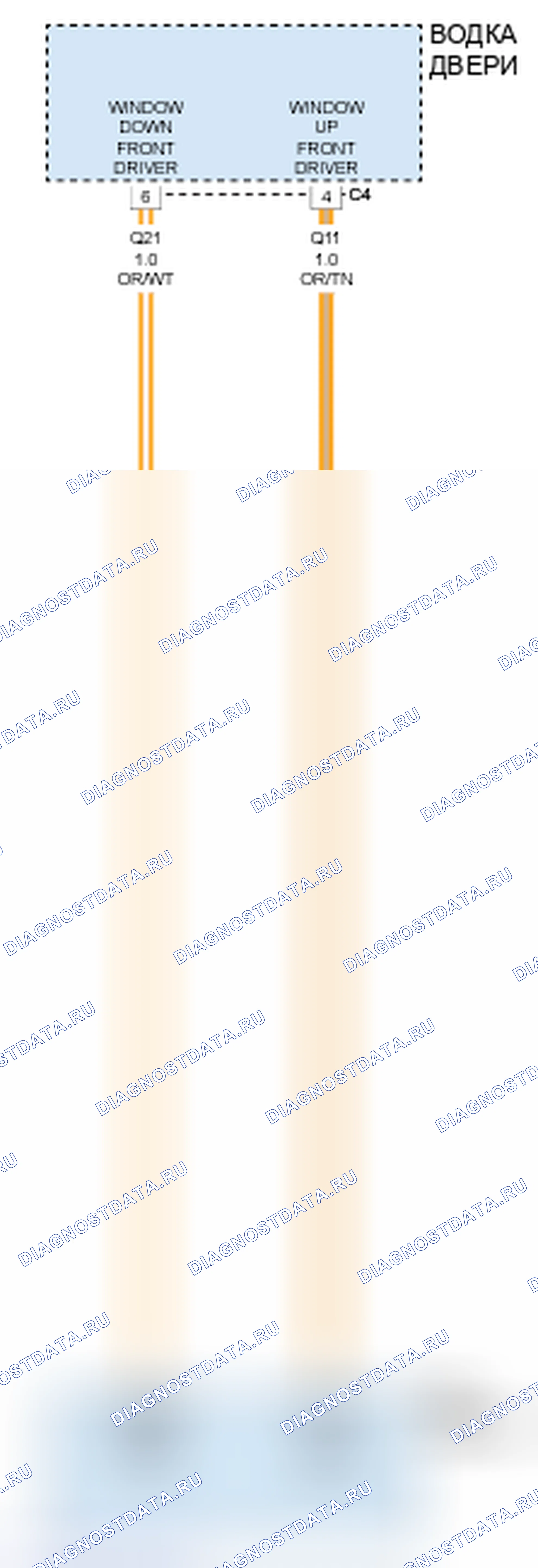 Рис. 108: B18BA-11-УПРАВЛЕНИЕ ОКНОМ - КОРОТКОЕ ЗАМЫКАНИЕ ЦЕПИ НА ЗЕМЛЮ. RAM 1500 IV