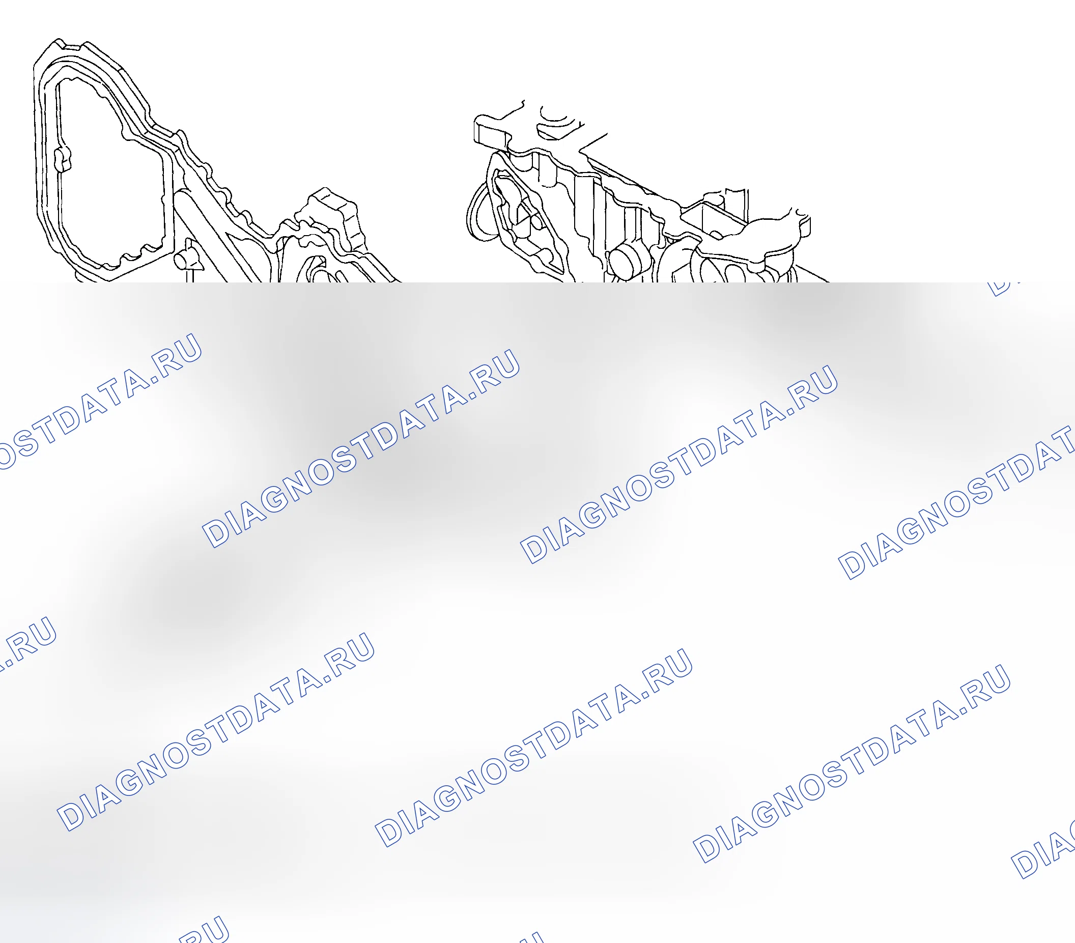 Рис. 87: Покомпонентный вид водяного насоса. Subaru Outback BH