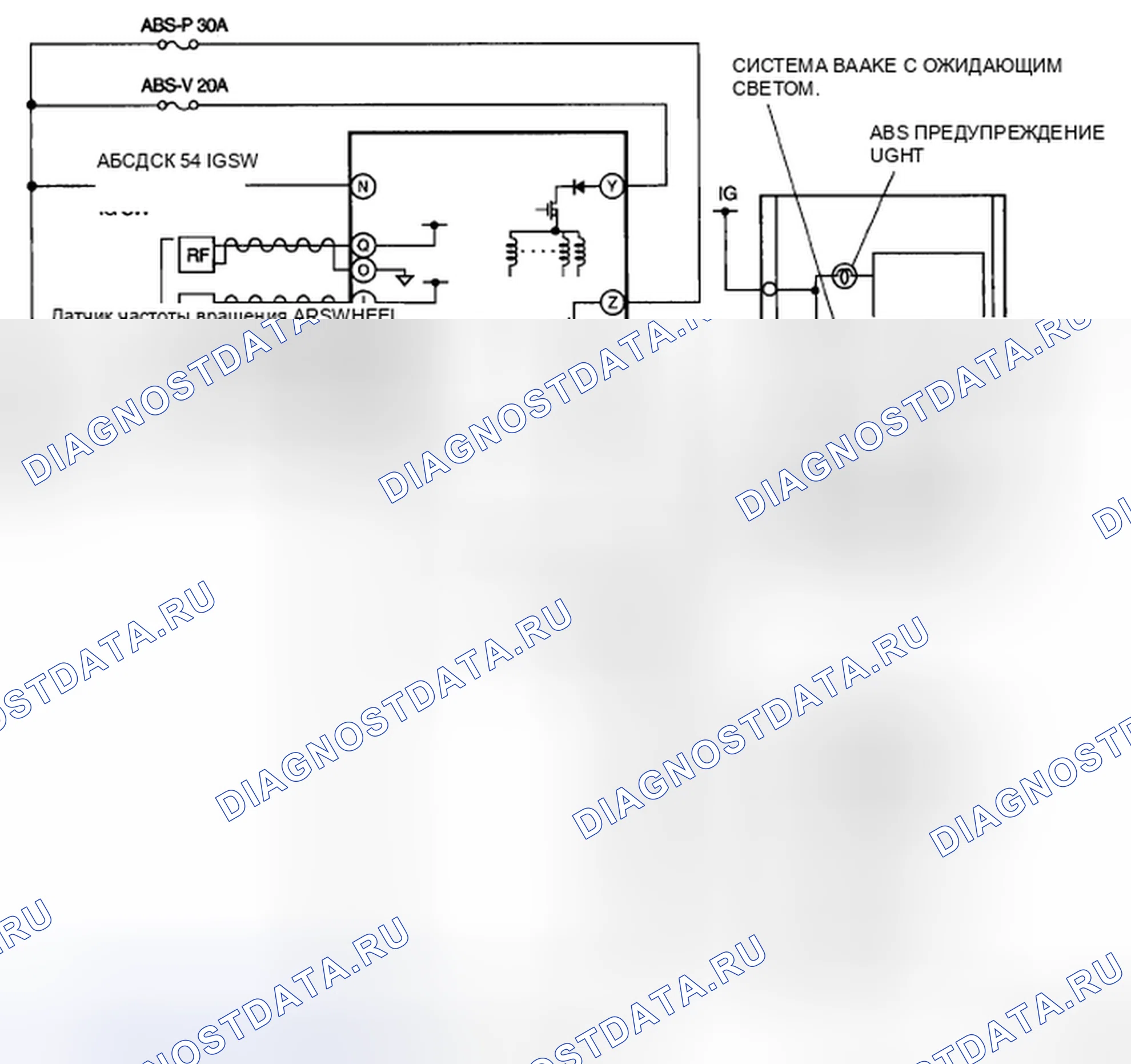 Рис. 9: электросхема СИСТЕМЫ ABS. Mazda 5 I рестайлинг