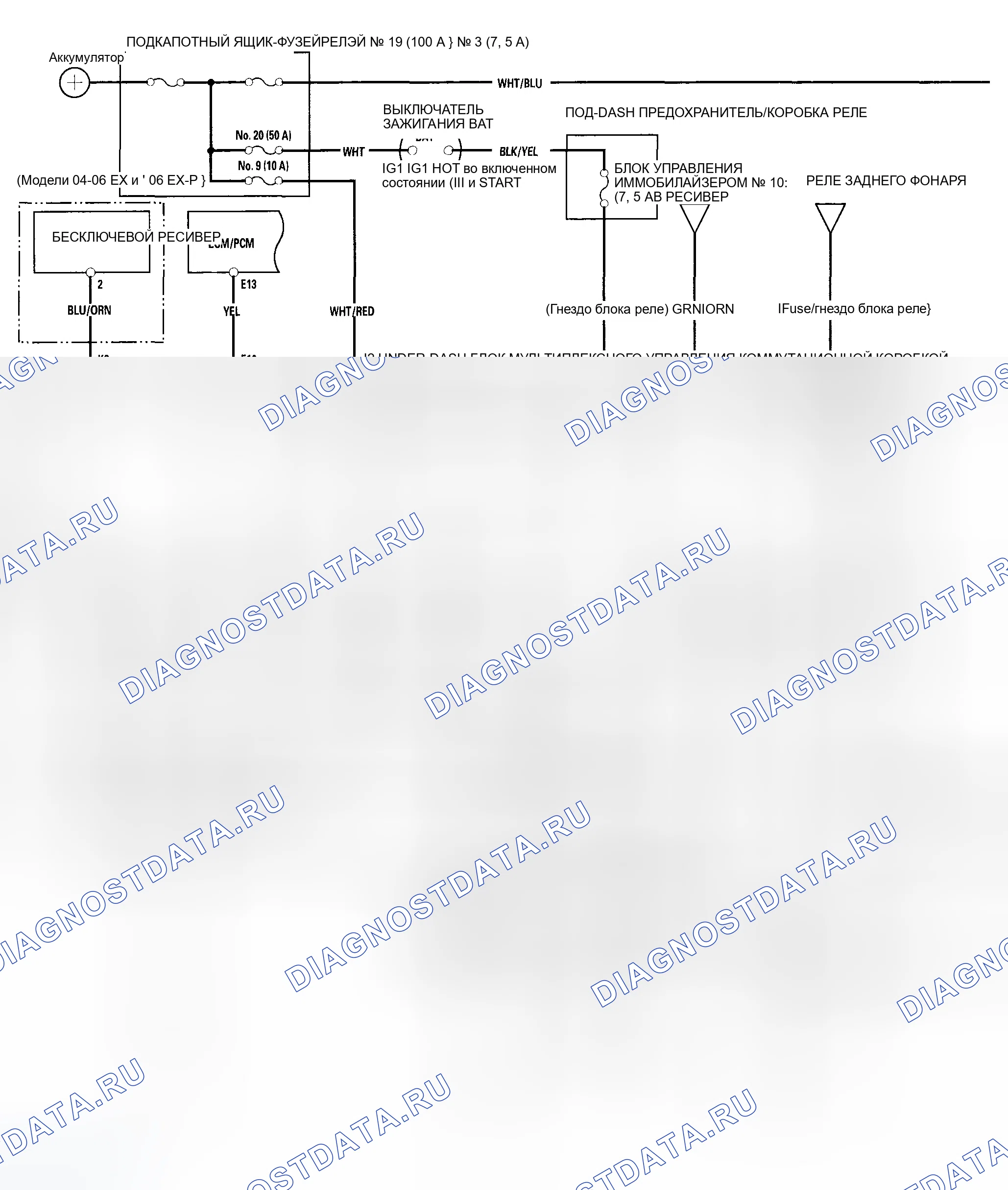 Рис. 2: Принципиальная схема. Honda Element YH2