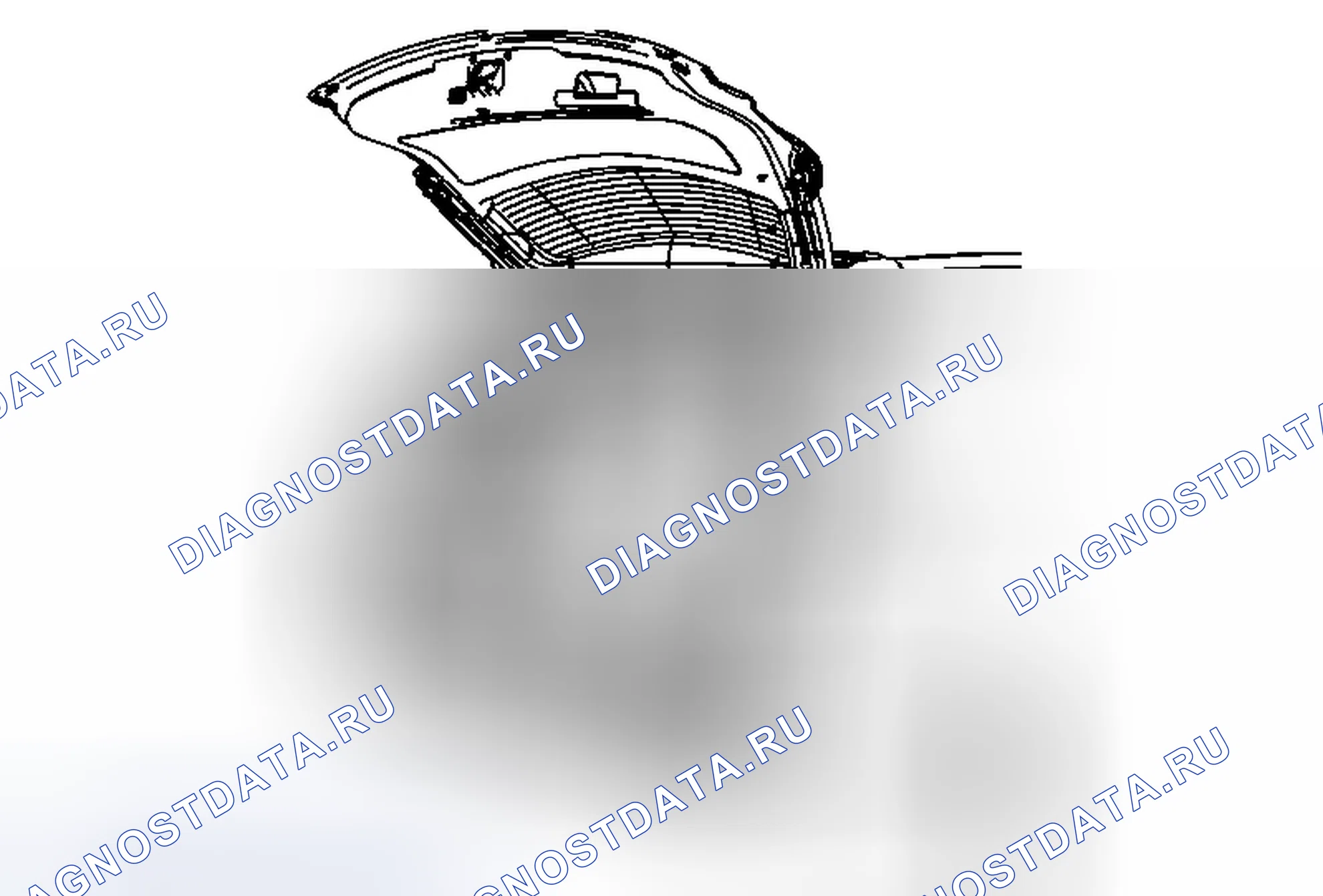 Рис. 147: Замена флюгера дверь багажника (Acadia, Enclave, Traverse). GMC Acadia I рестайлинг