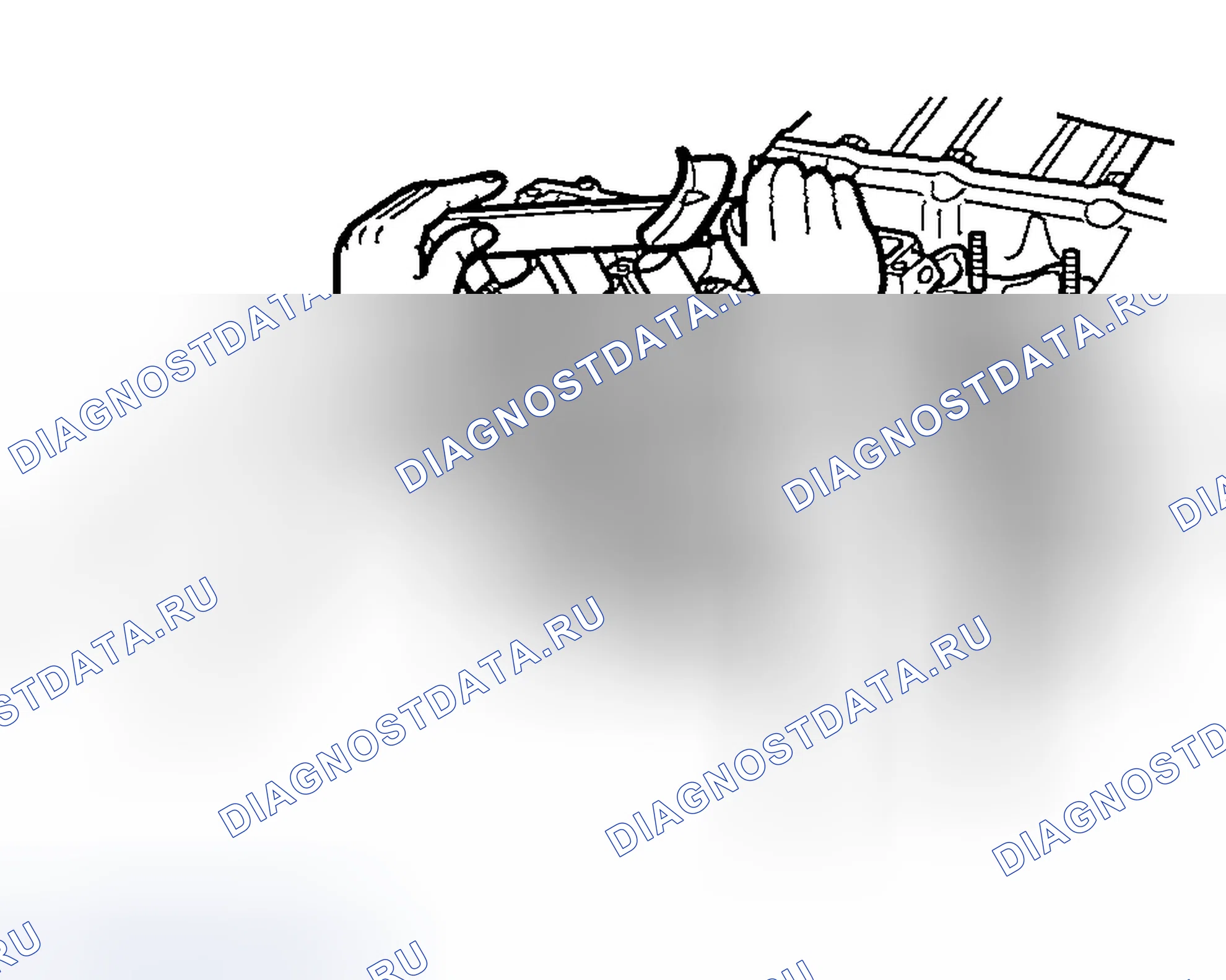 Рис. 227: ЗАТЯЖКА БОЛТОВ ГОЛОВКИ ЦИЛИНДРОВ. Hyundai Tiburon II