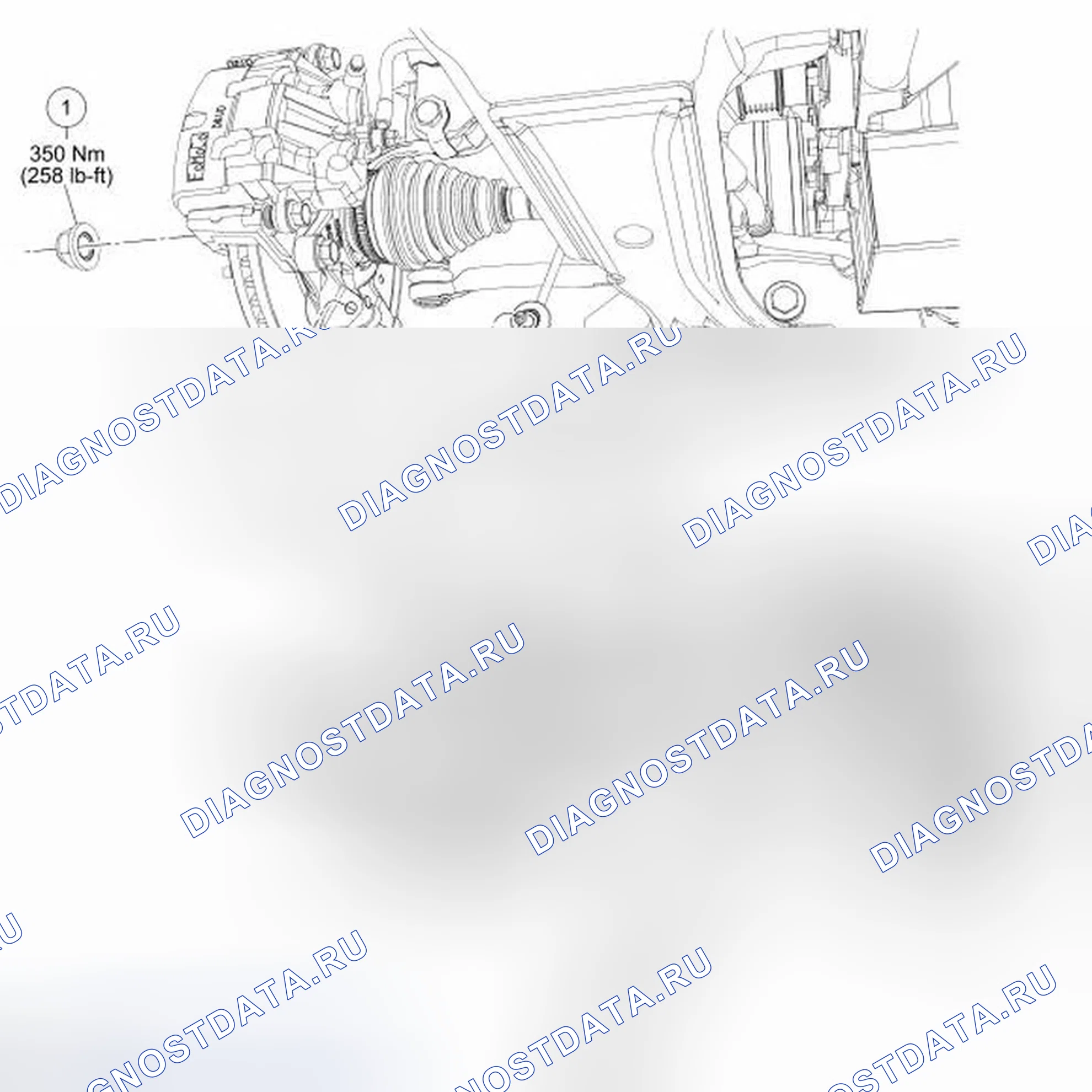 Рис. 7: Полувал - правый. Ford Edge I