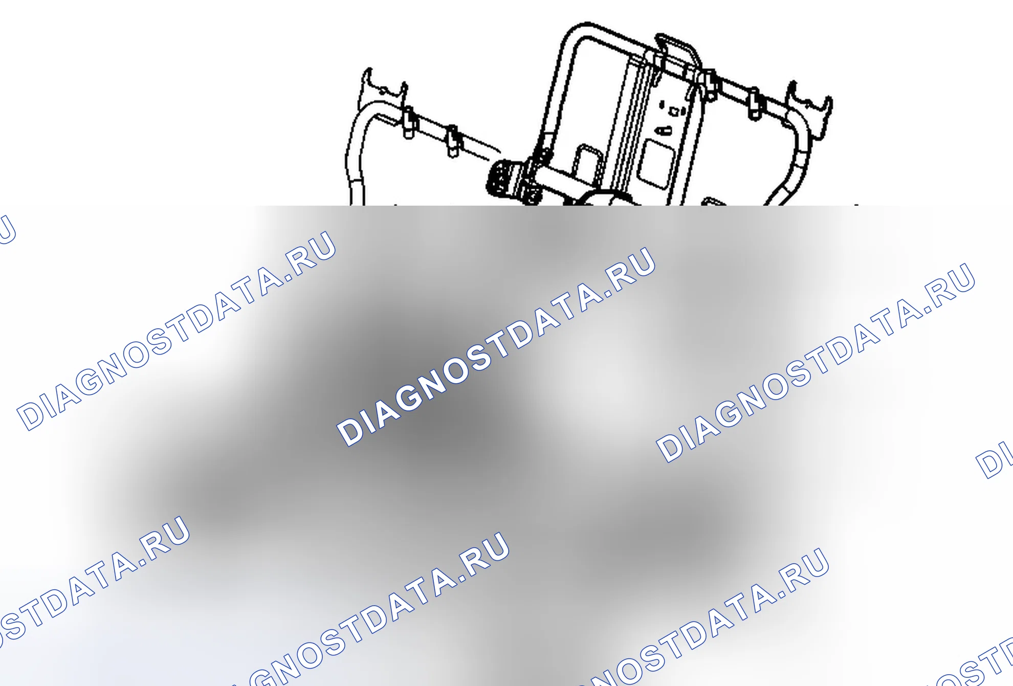 Рис. 37: Замена отклонителя заднего сиденья (с 60-процентным сиденьем). Chevrolet Equinox II