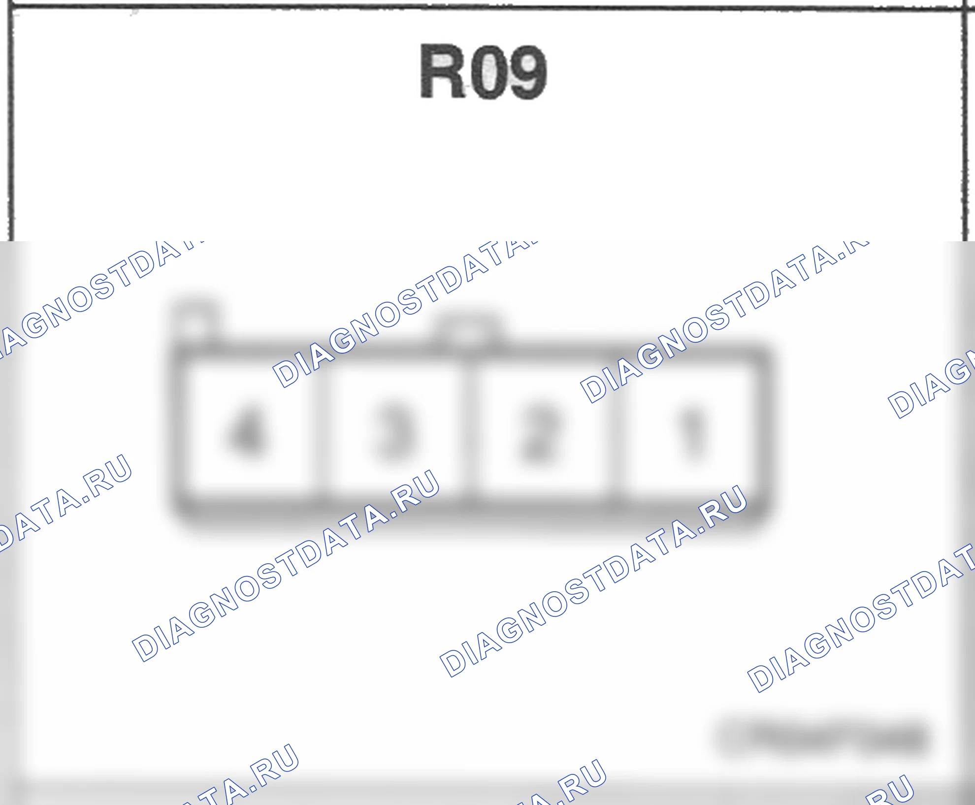 Распиновка разъёма R09 — заднего жгута. Hyundai Accent LC