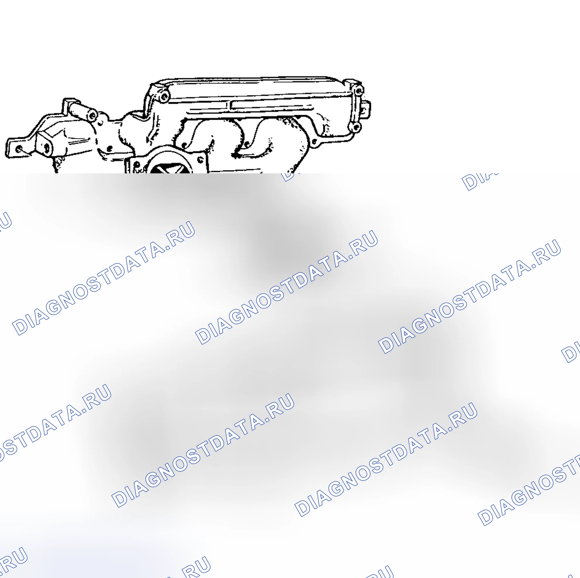 Рис. 59: Замена коллектора и прокладки. Volvo V70 II рестайлинг
