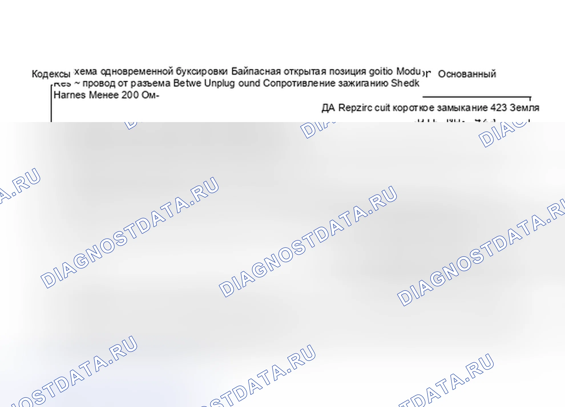 Рис. 67: Одновременные коды 41 и 42, блок-схема, байпасный открытый или заземленный. Saturn SC I