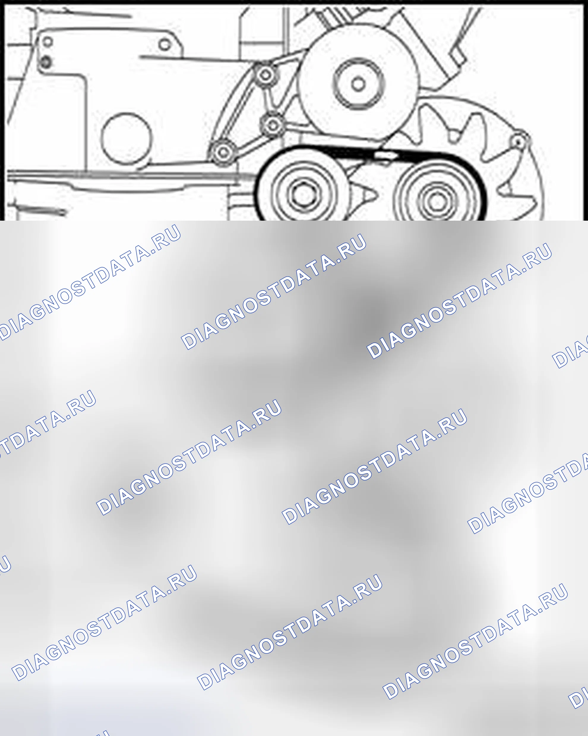 Рис. 716: Установка ребристого ремня " V ". Volkswagen Jetta IV