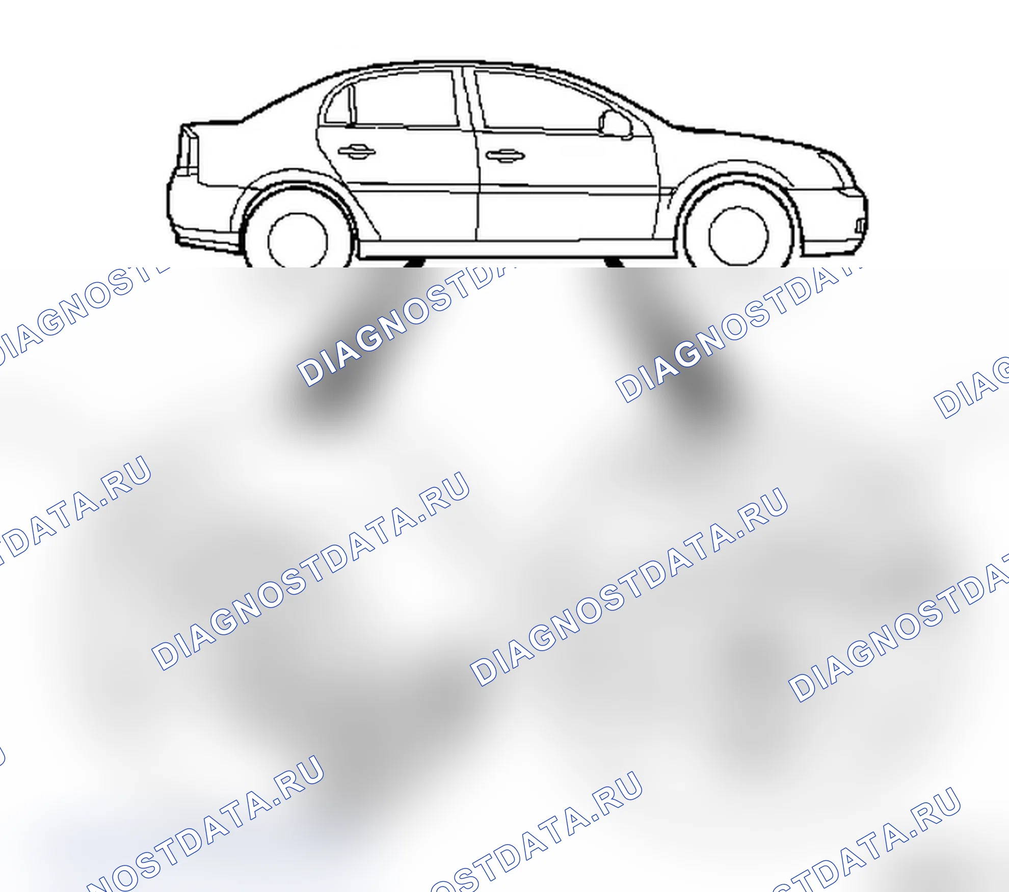Опорные точки для подъемных приспособлений (модели F 68, F 69, F 48, F35). Opel Vectra C