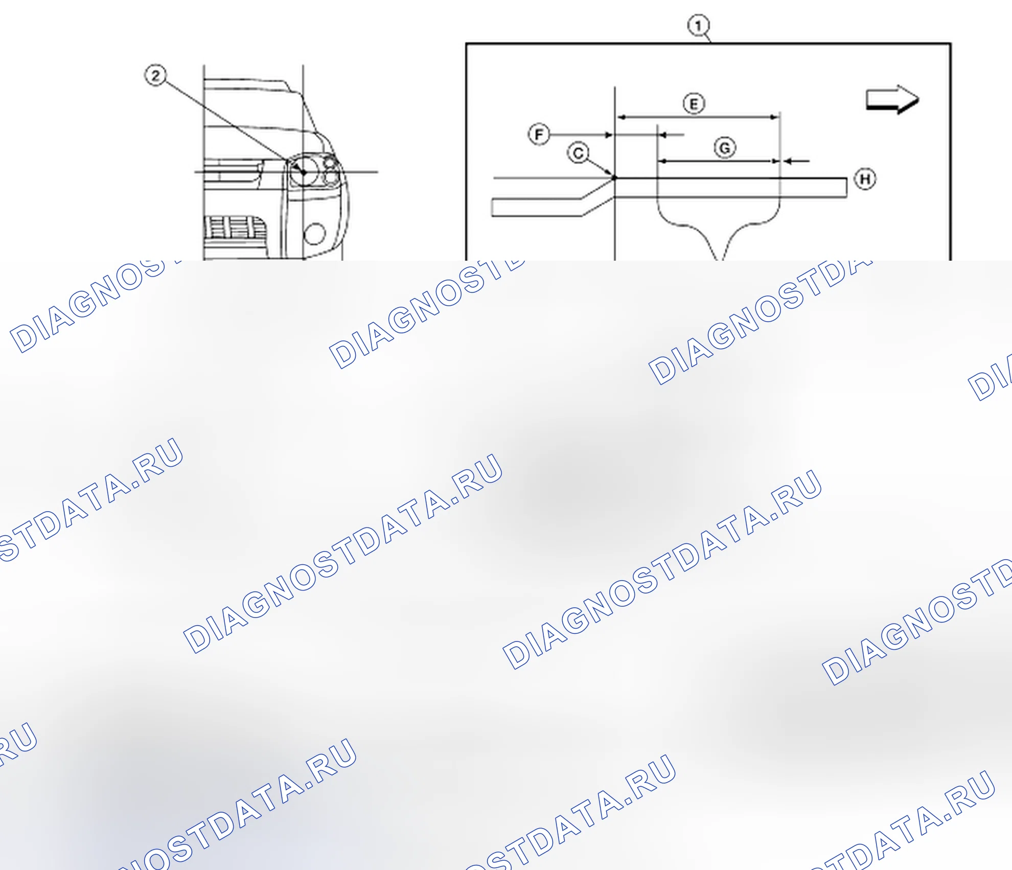 Рис. 93: Прицельная фара (для США). Nissan Frontier D40