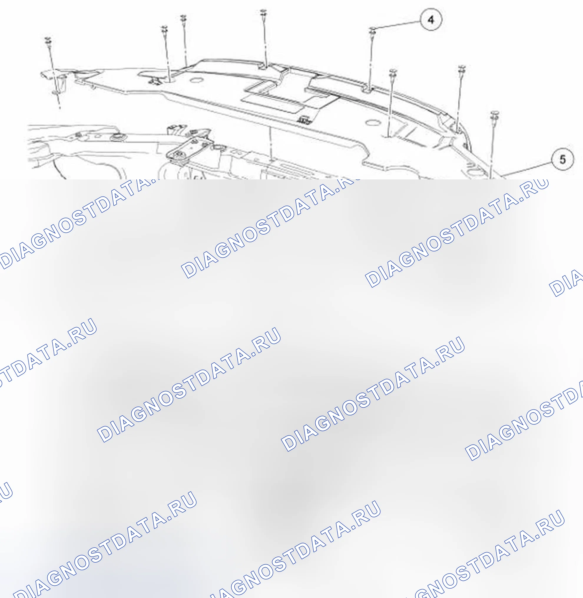 Рис. 94: Датчик передней силы удара. Ford Mustang V рестайлинг 2