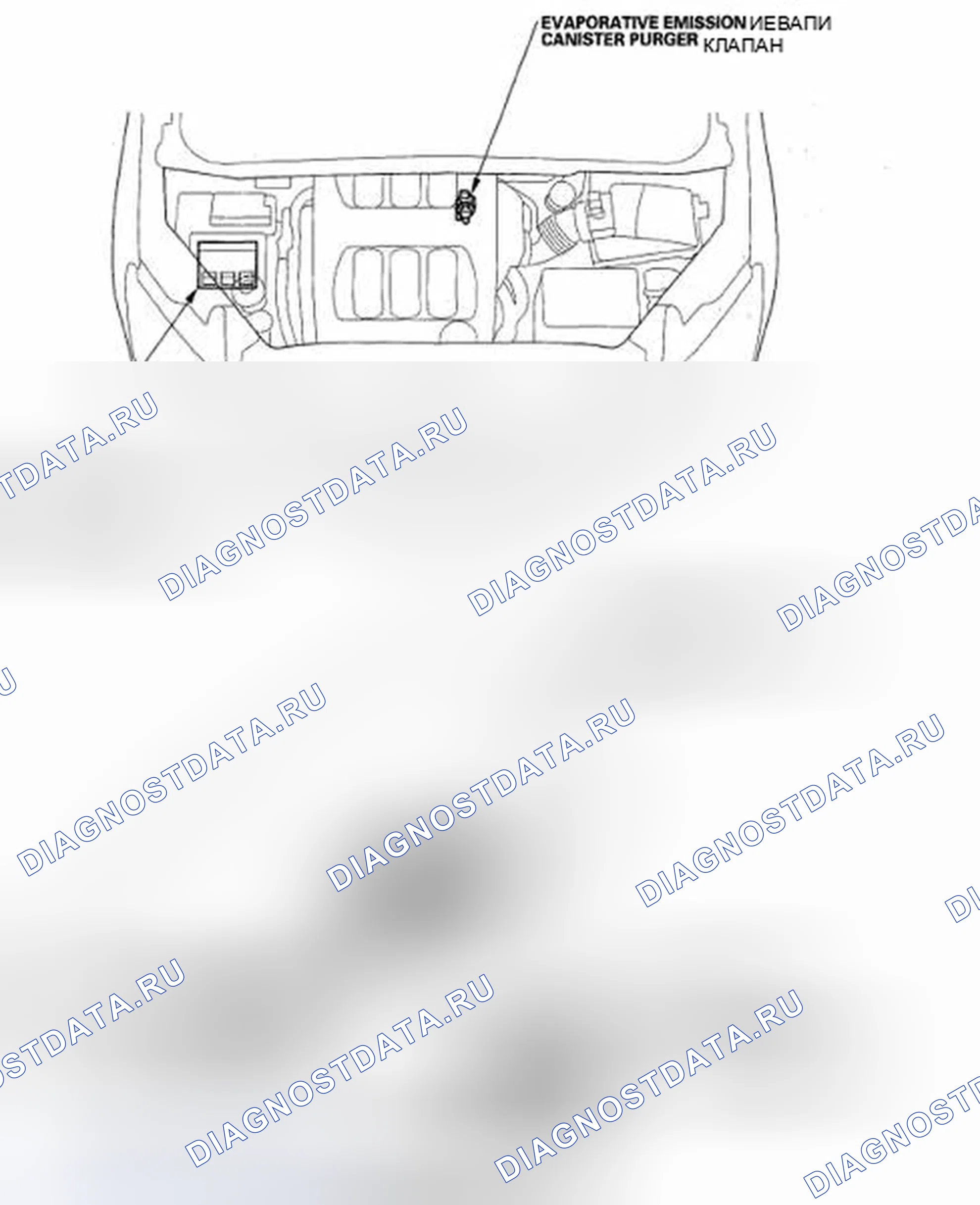 Рис. 46: Указатель расположения компонентов. Honda Odyssey IV
