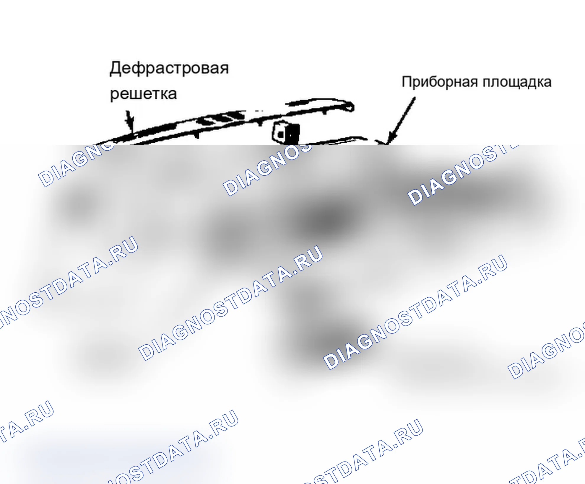 Рис. 4: Разнесенный вид приборной панели датчика. Mitsubishi Mirage II