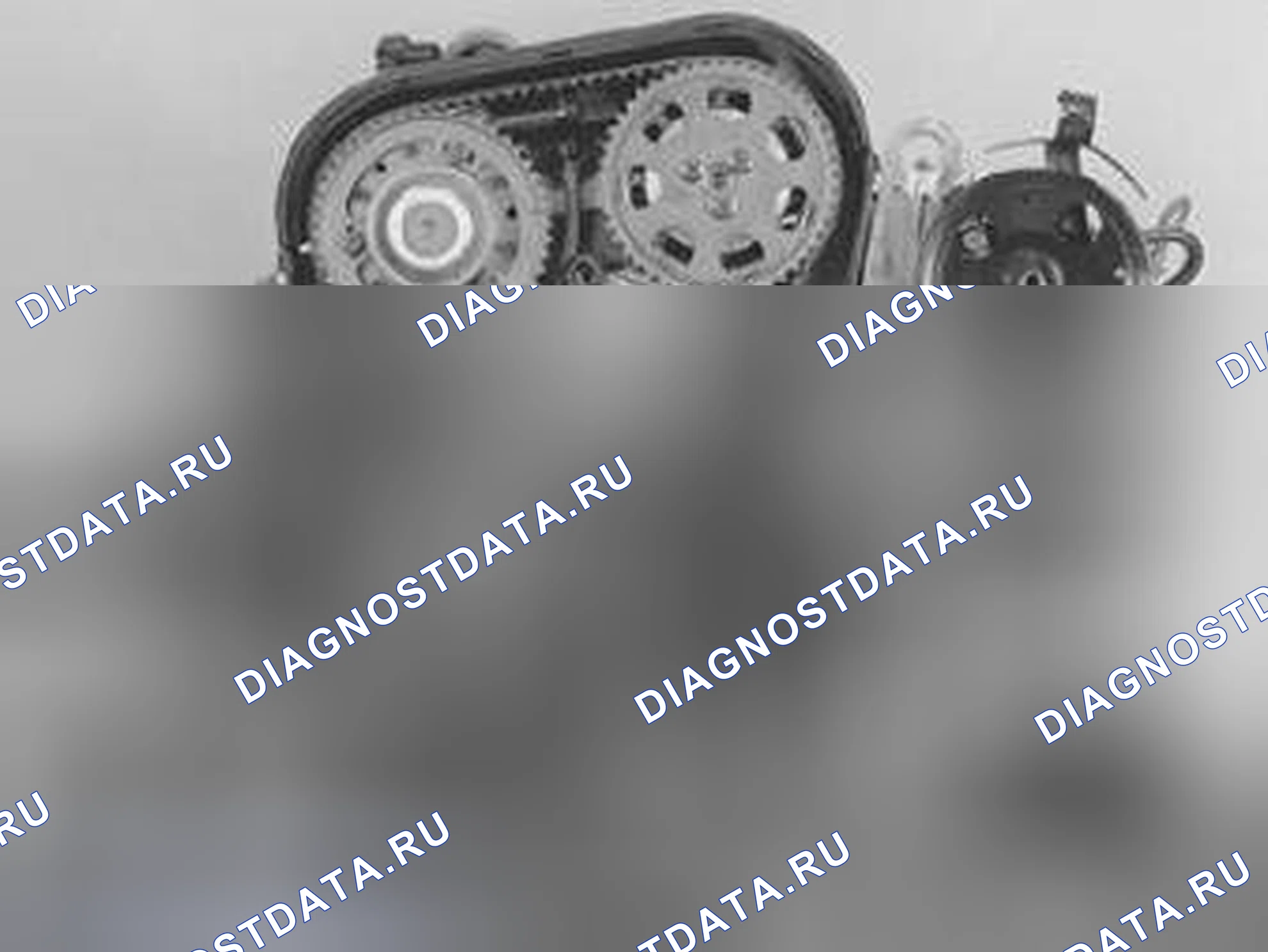 Рис. 4: Проверка натяжного устройства и холостых шкивов. Volvo S80 I рестайлинг