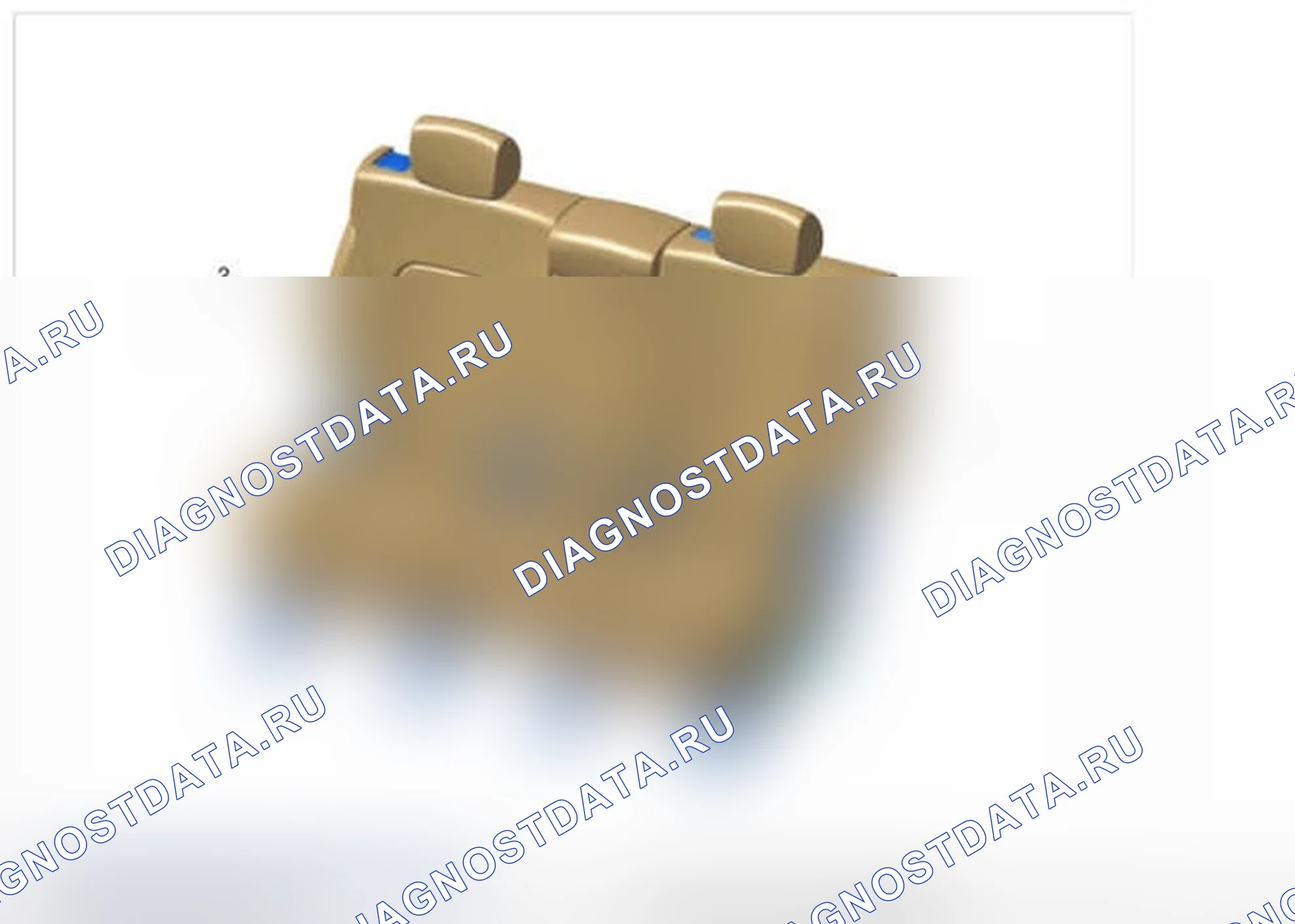 Рис. 7: [Сиденье второго ряда в сборе]. Hyundai Santa Fe III