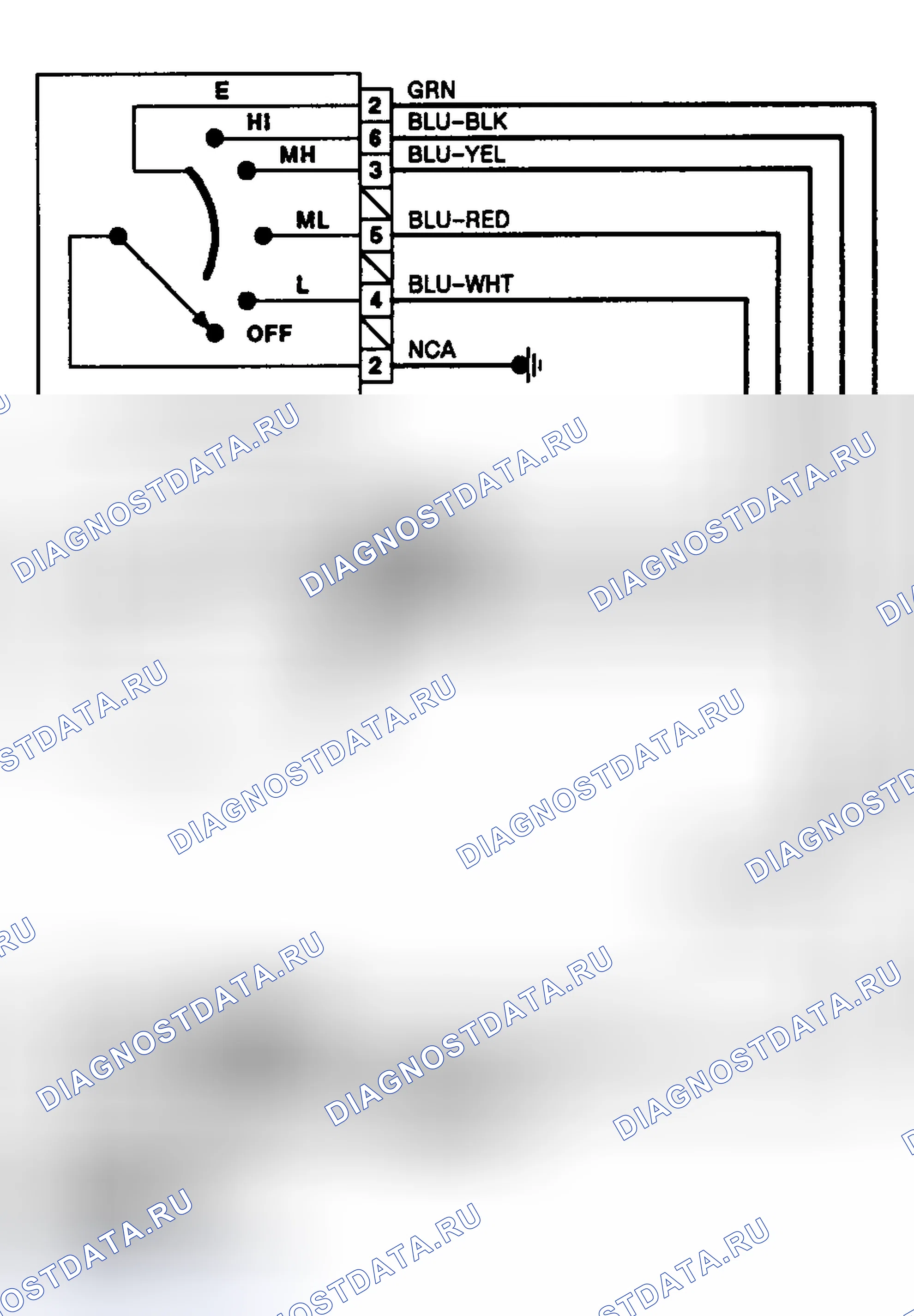 Рис. 3: Схема подключения нагревателя (Scoupe). Hyundai Elantra I