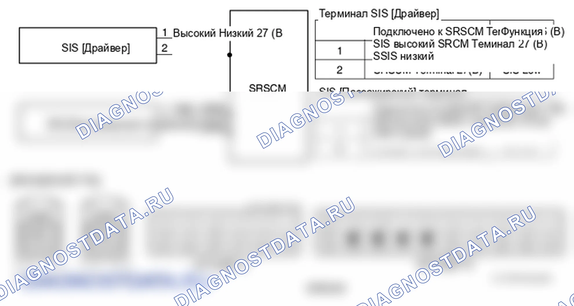 Фрагмент электросхемы: B1401. Hyundai Santa Fe CM