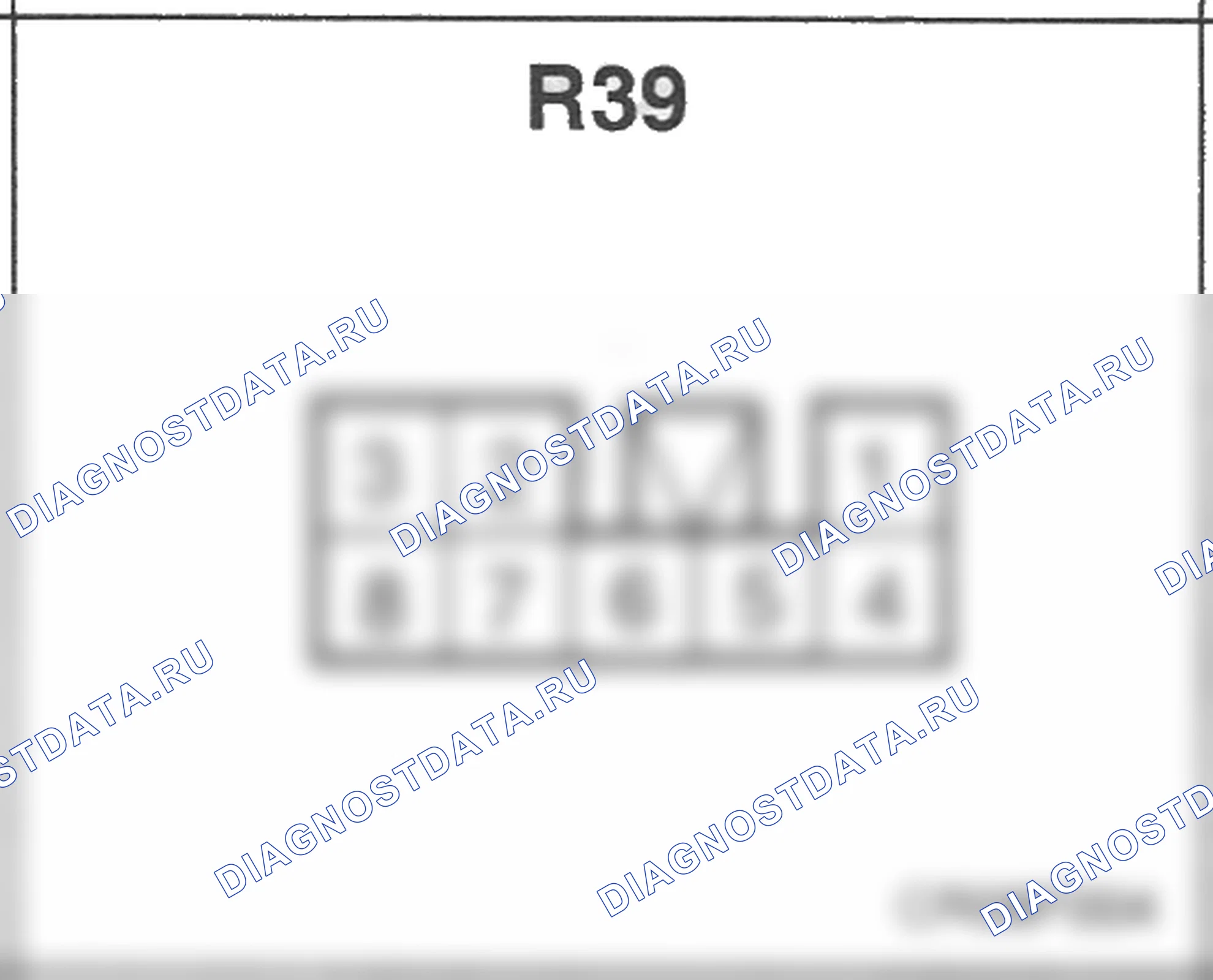 Распиновка разъёма R39 — заднего жгута. Hyundai Accent LC
