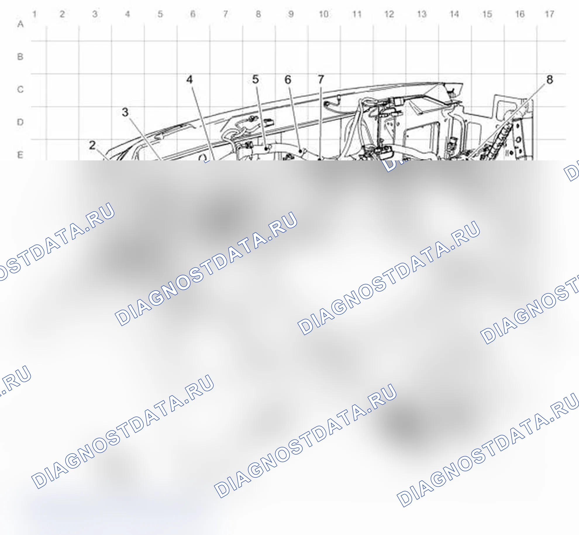 Рис. 5: Разводка кабелей приборной панели - Соединения. Chevrolet Express G1500 