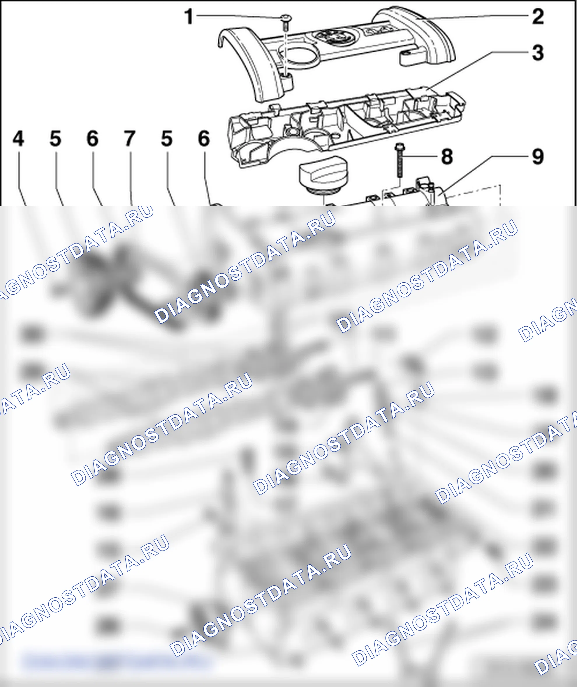 Клапанный механизм газораспределения (1,4/55, 59 кВт MPI). Skoda Octavia Ii