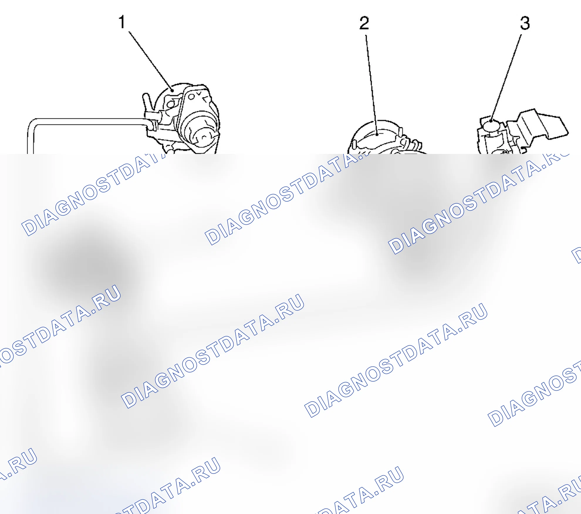 Распределение элементов вакуумной системы в моторном отделении (A13DTE). Opel Corsa D