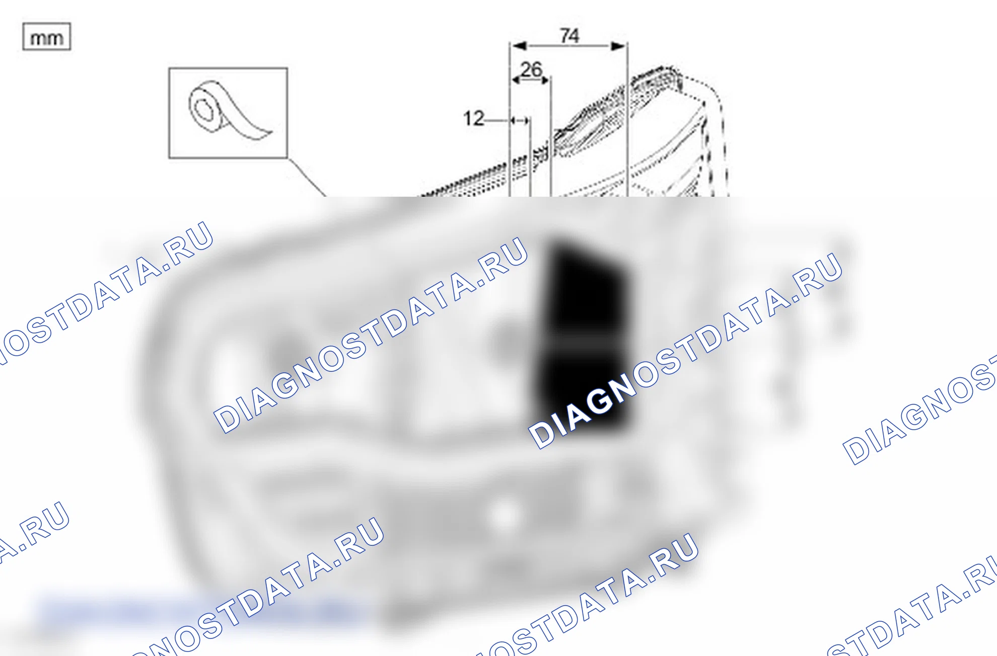Закрывание участков фар. Ford Transit VIII