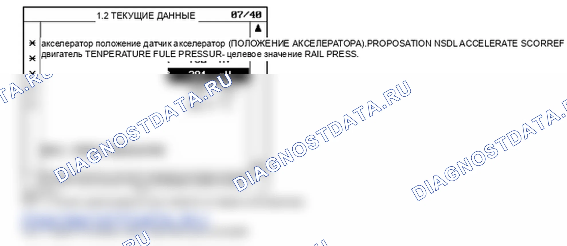 Данные диагностического сканера — P2135. Kia Sportage KM