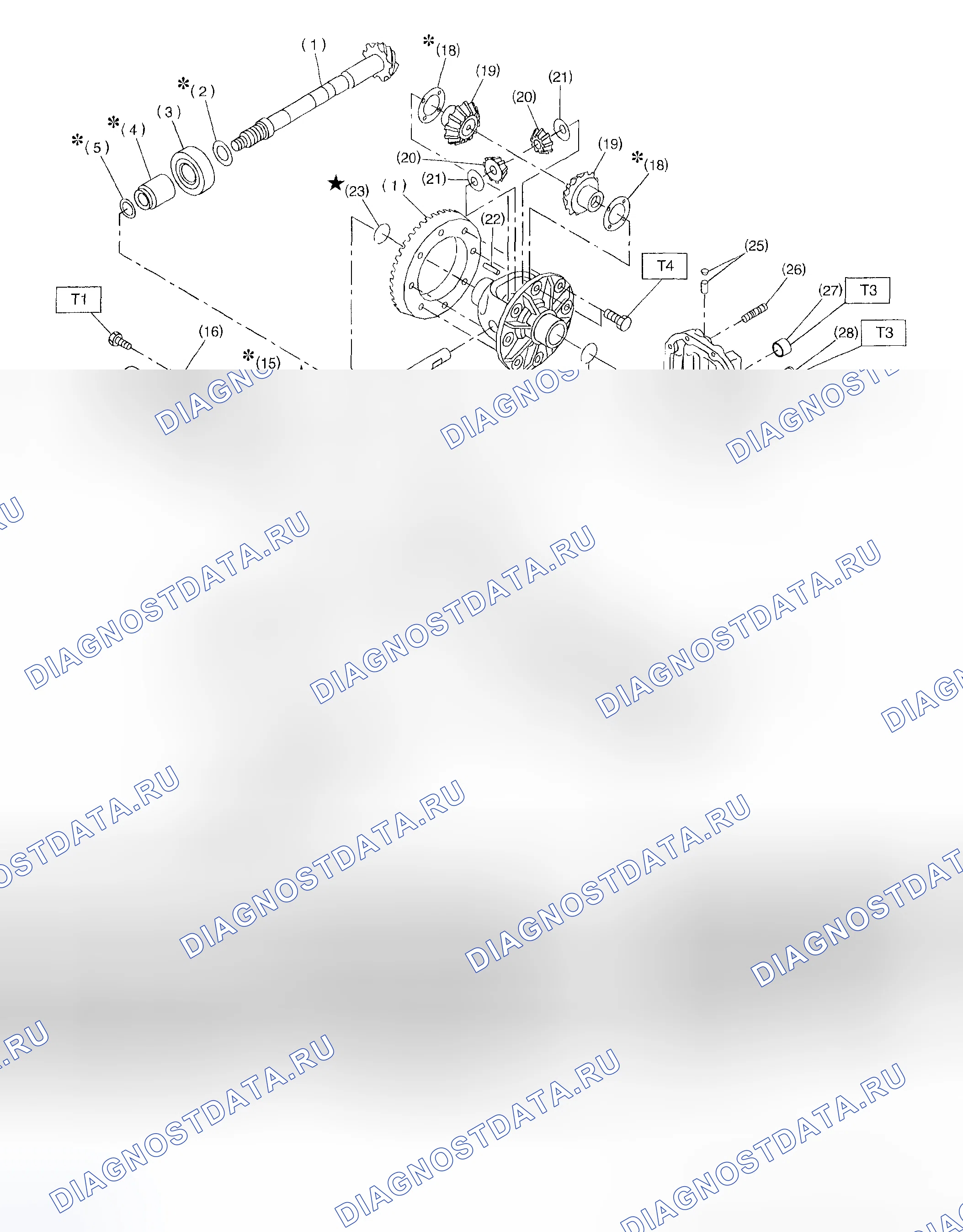 Рис. 85: ЗАДНИЙ ДИФФЕРЕНЦИАЛ БЕЗ ЛСД. Subaru Impreza WRX GD/GG рестайлинг