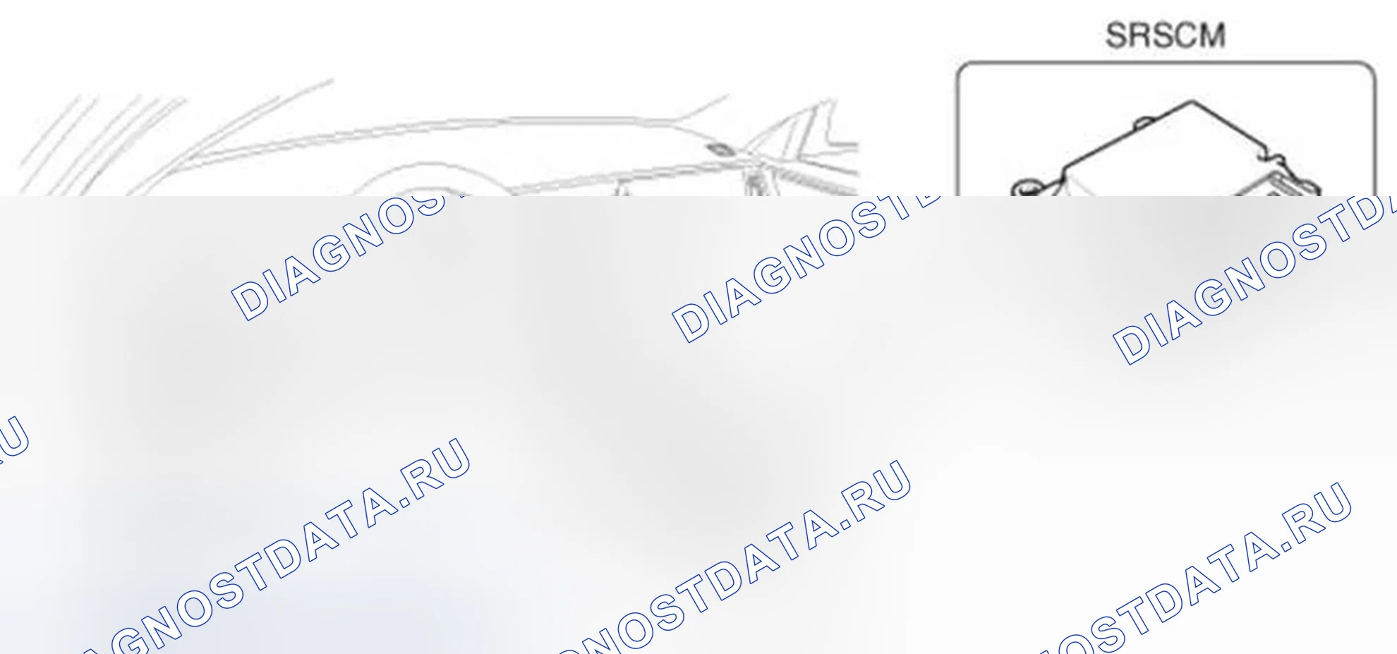 Рис. 27: Дополнительный модуль управления удерживающей системой (SRSCM). Hyundai Equus II