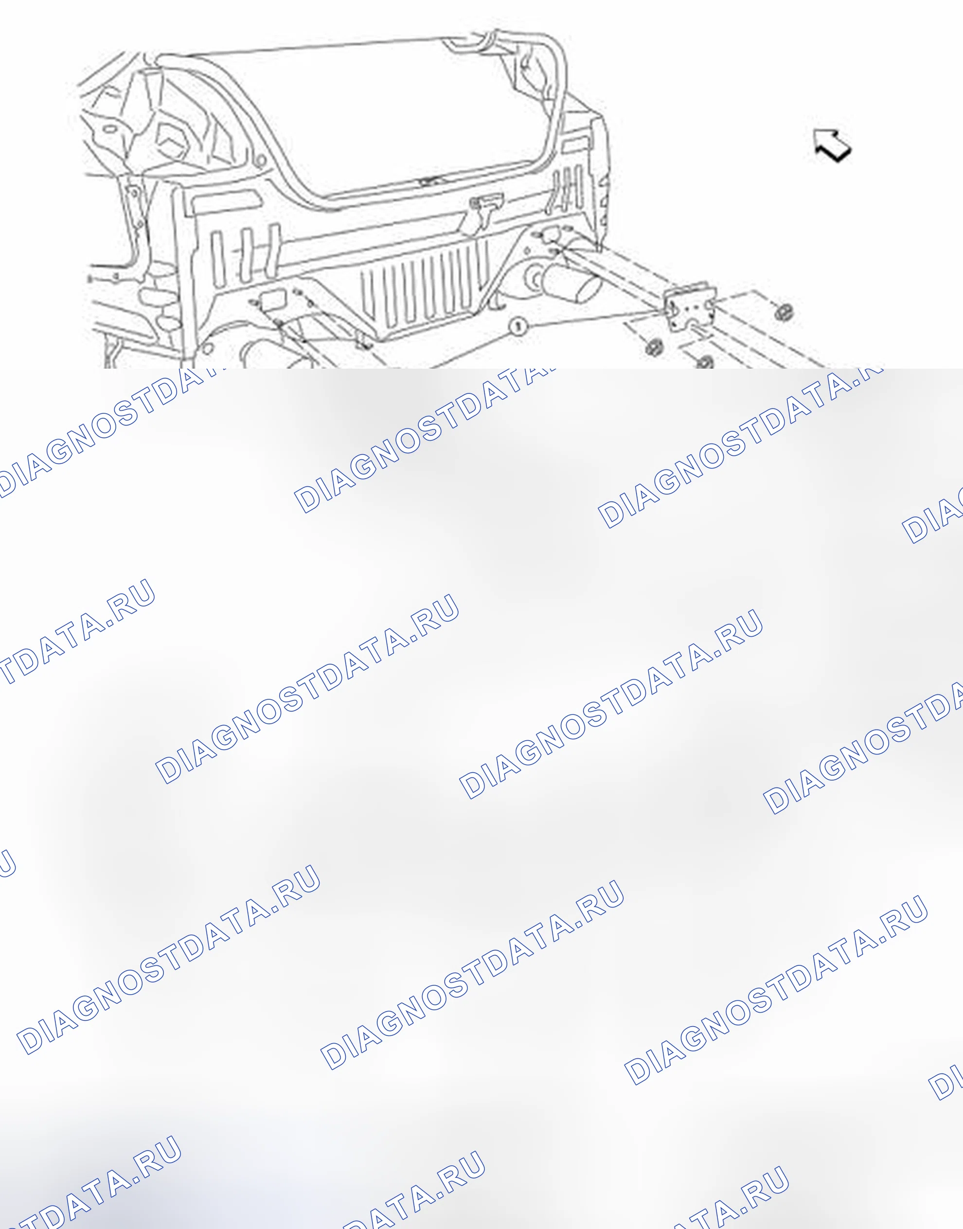 Рис. 8: Идентификация заднего бампера. Nissan Altima L32