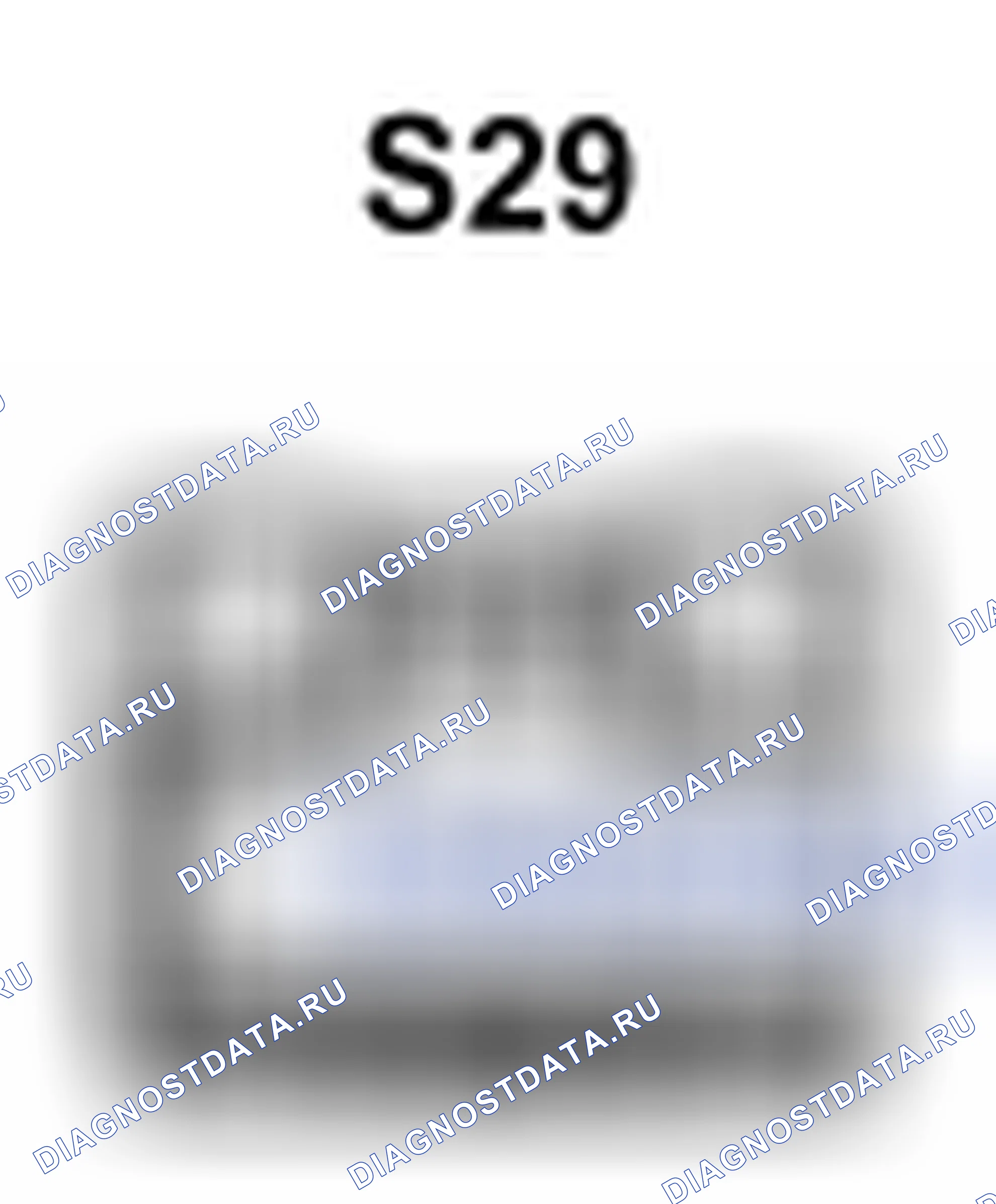 Рис. 606: Разъем памяти положения сиденья Sw (со стороны переднего пассажира), вид с торца (S29). Lexus SC II рестайлинг