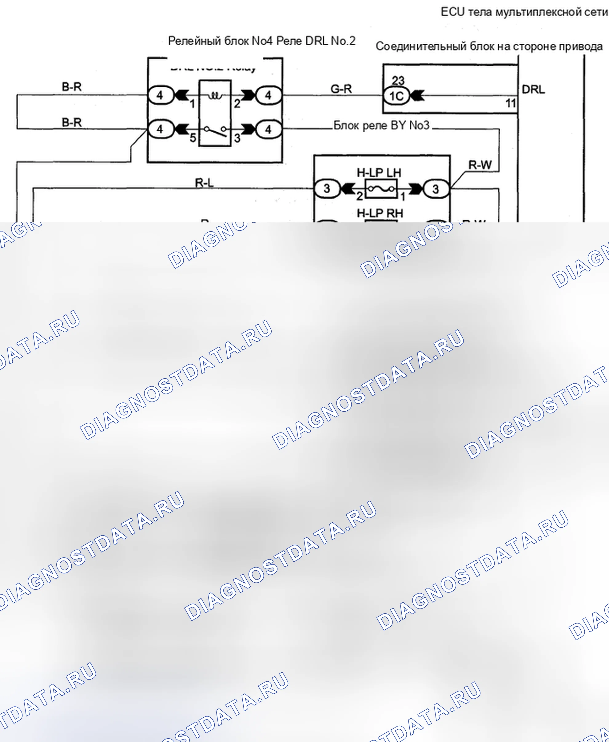 Рис. 12: электросхема. Toyota Sienna II рестайлинг