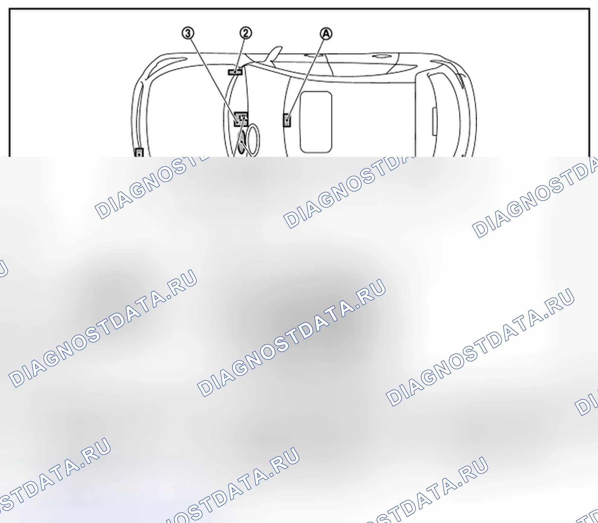 Рис. 30: Расположение компонентов. Infiniti FX37 II рестайлинг